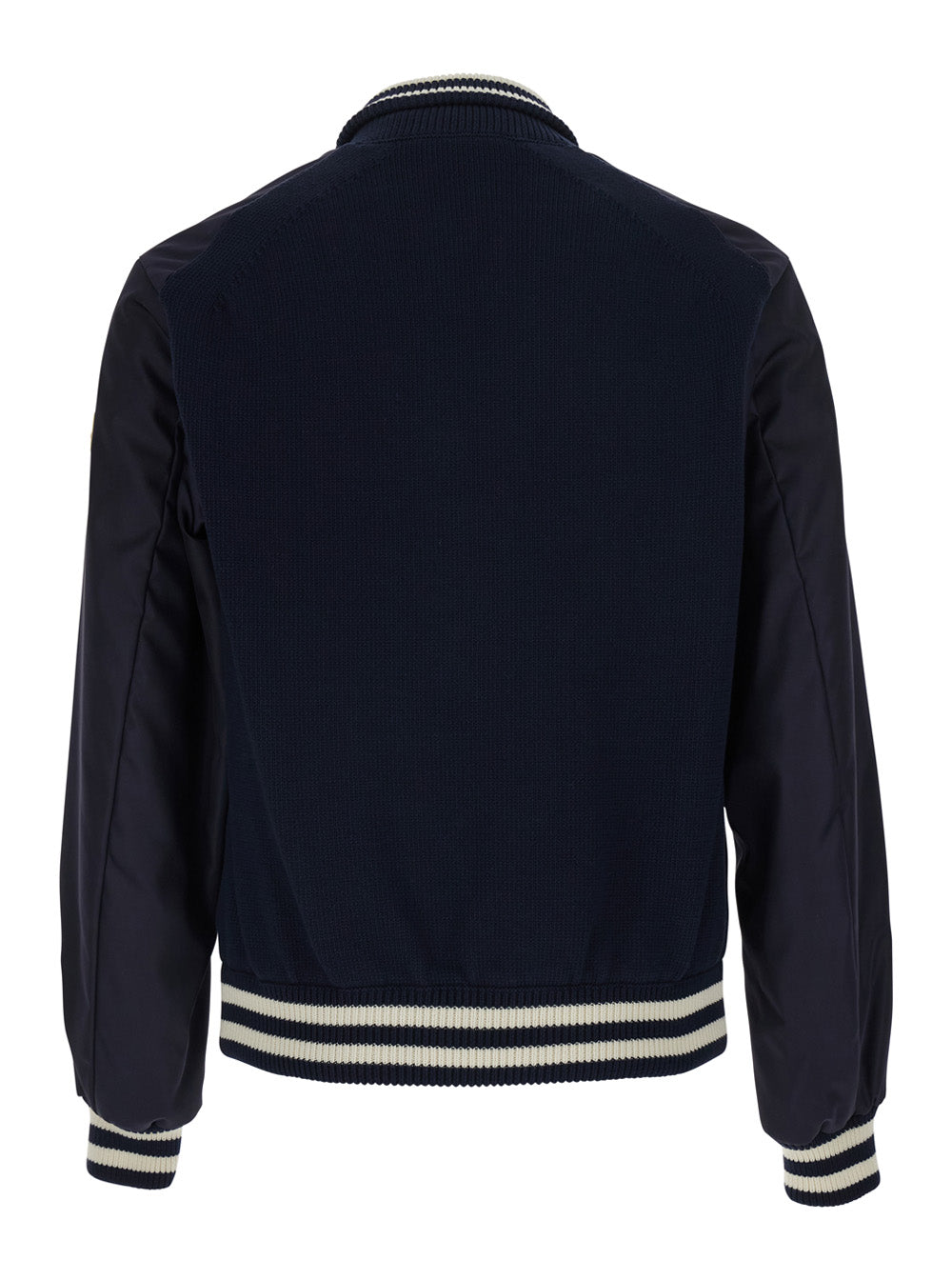 Moncler Men Cardigan Blue With Zip And High Collar In Polyamide Men MONCLER