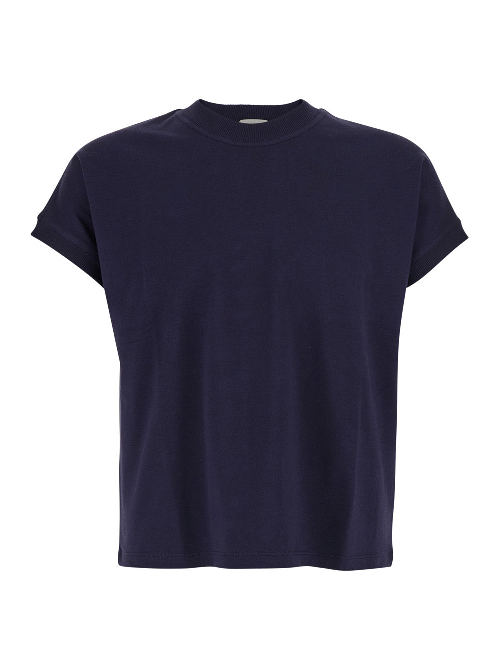 Versace Men Blue 'Vintage' T-Shirt With Round Neck And Front Logo For Men VERSACE