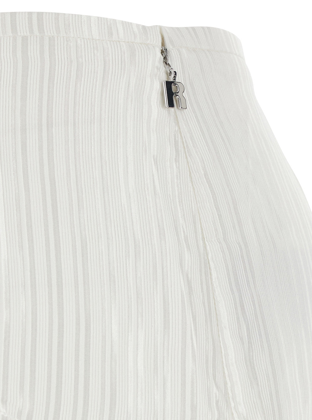 Rotate Women White Flowing Striped Shorts In Viscose And Cotton For Women ROTATE