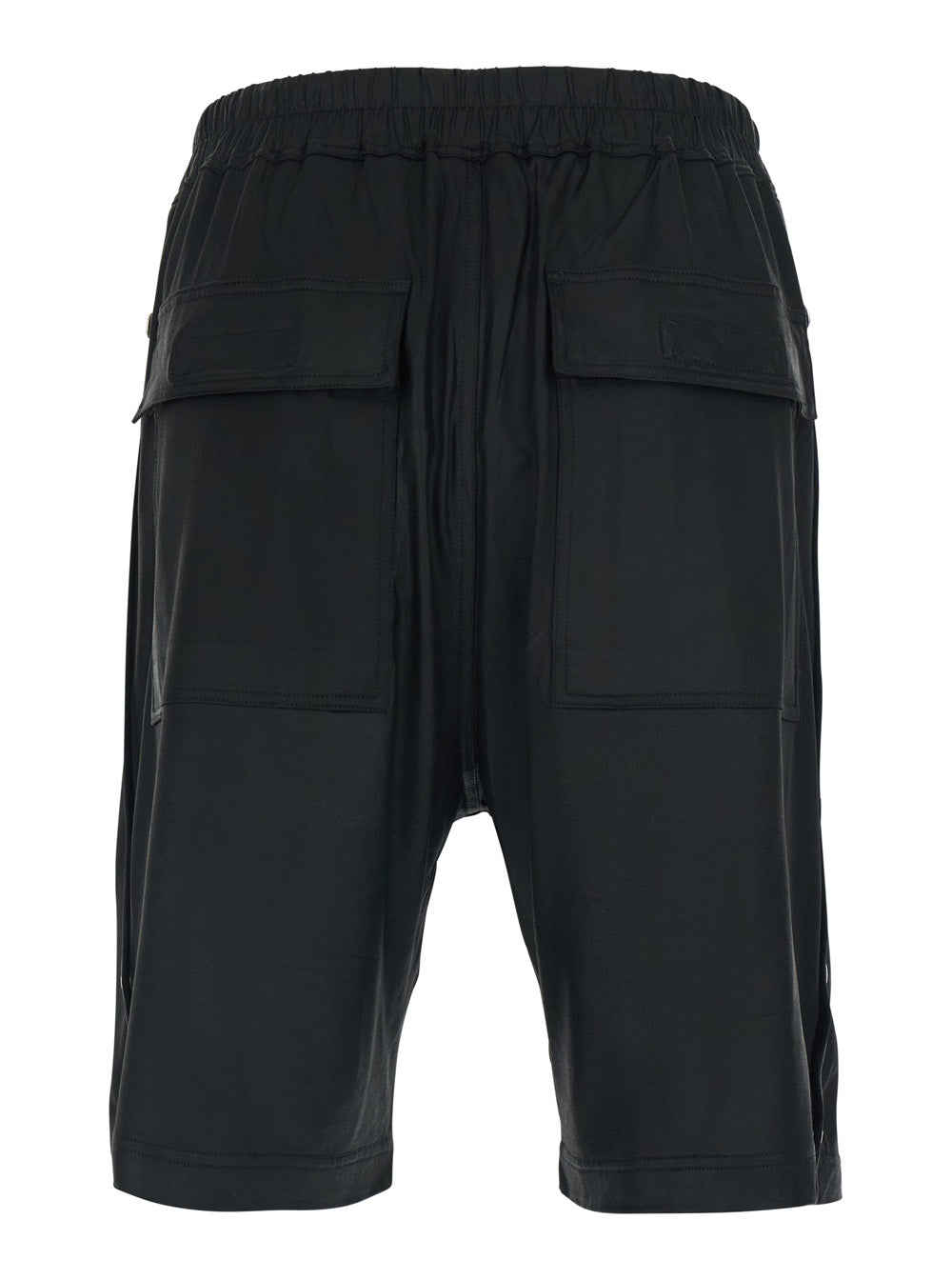 Drkshdw Men Black Shorts With Elasticated Waist And Drawstring In Tech Fabric For Men DRKSHDW