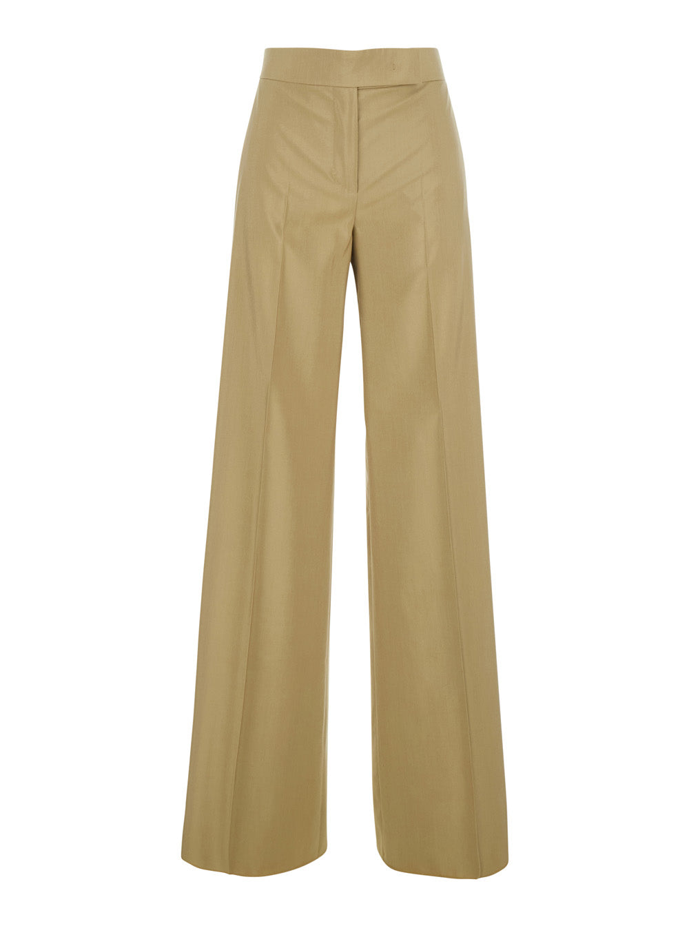 Max Mara Women 'Bronte' Beige Pants With Side Pockets In Wool And Silk Woman MAX MARA