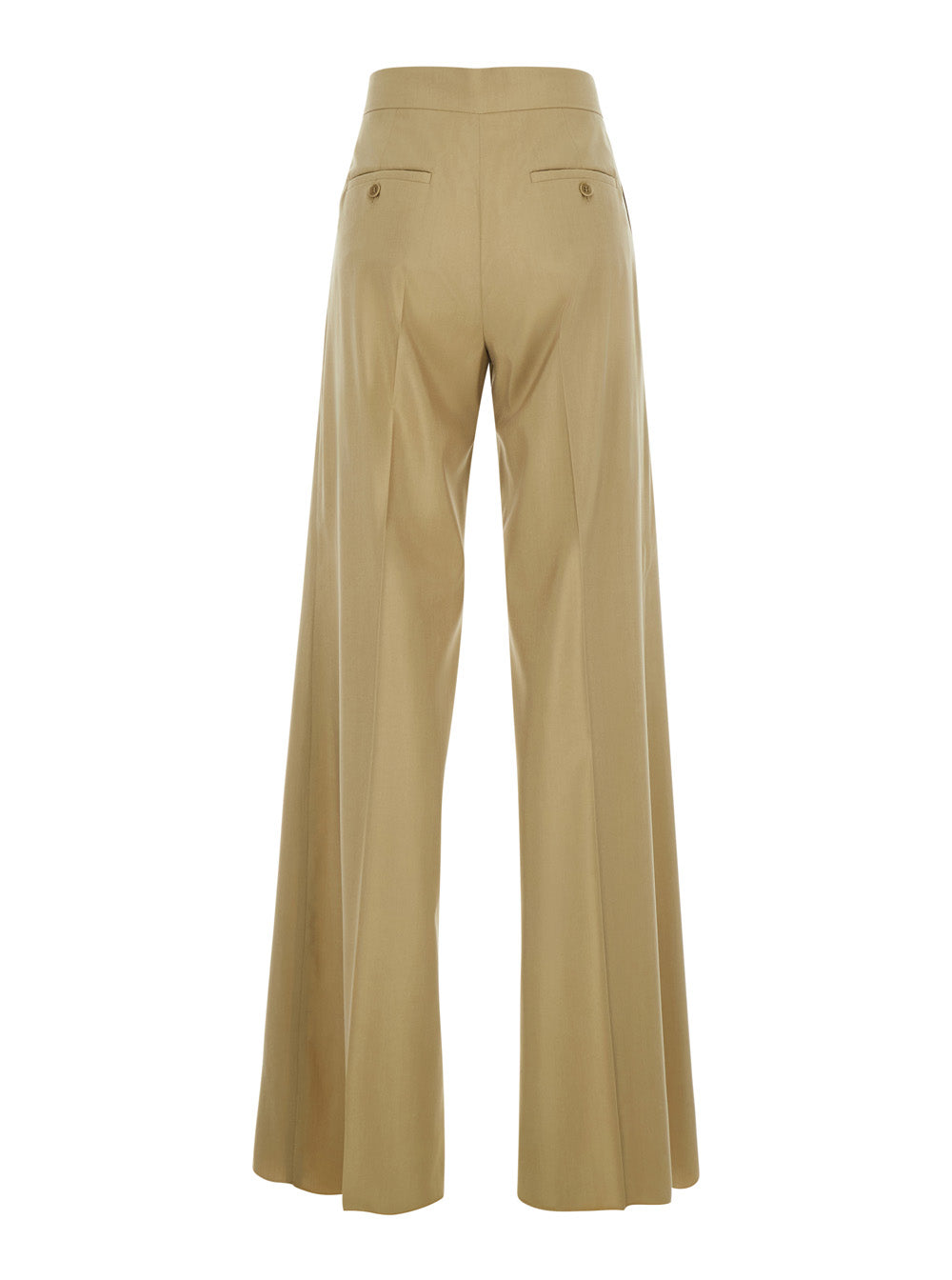 Max Mara Women 'Bronte' Beige Pants With Side Pockets In Wool And Silk Woman MAX MARA