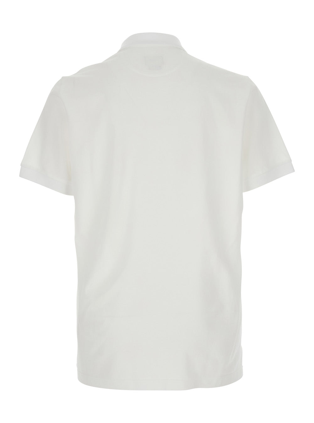 Fendi Men T-Shirt 'Piquet' White With Round Neck And Logo On The Front In Cotton For Men FENDI