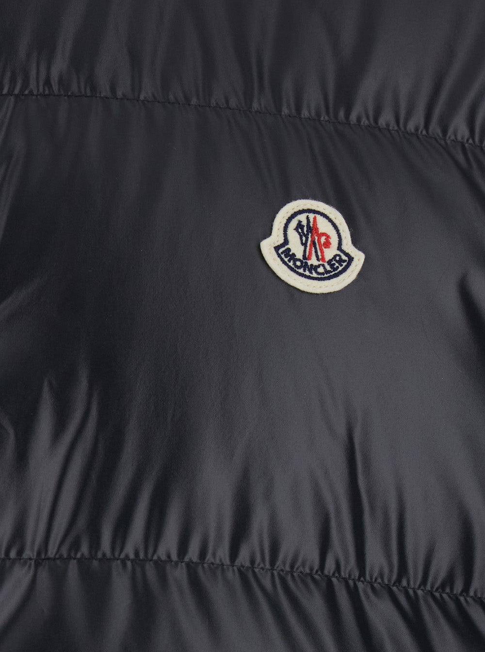 Moncler Men 'Restigo' Black Vest With Front Button Closure And Logo Patch On The Front In Tech Fabric Men MONCLER