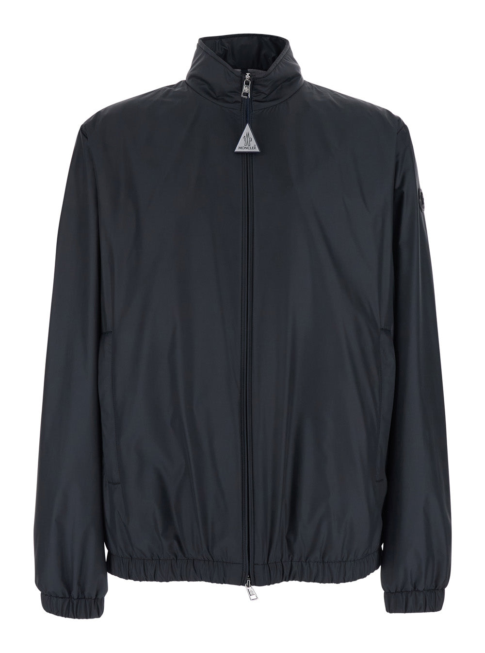 Moncler Men 'Meidassa' Black Jacket With High Collar And Logo Patch On The Sleeve In Tech Fabric Man MONCLER