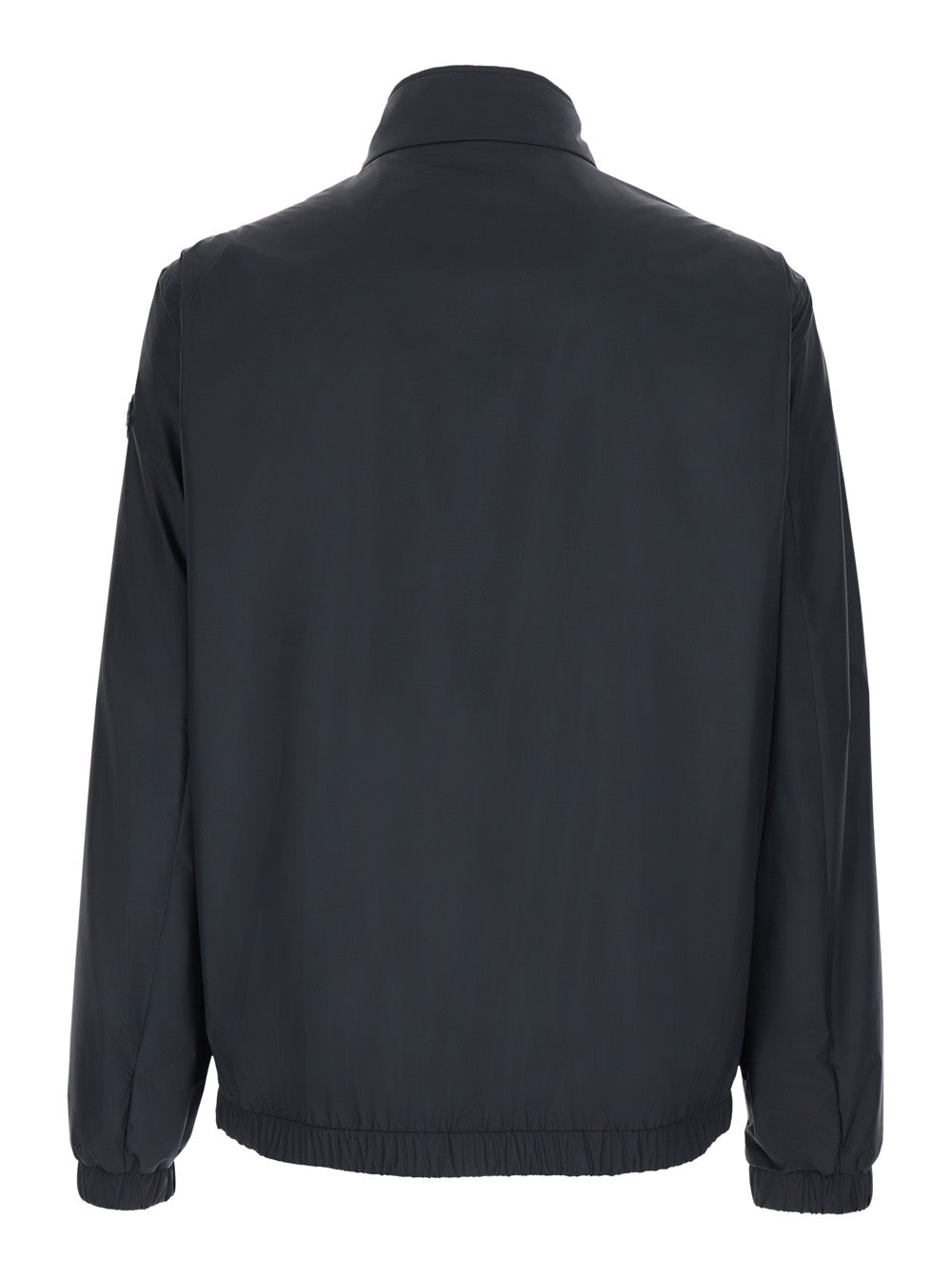 Moncler Men 'Meidassa' Black Jacket With High Collar And Logo Patch On The Sleeve In Tech Fabric Man MONCLER