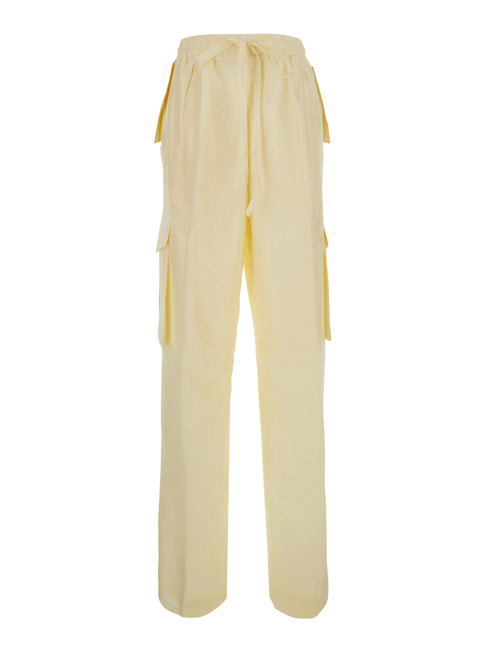 Phoebe Philo Women Yellow Pants With Elasticated Waist And Applied Cargo Pockets In Fabric For Women PHOEBE PHILO