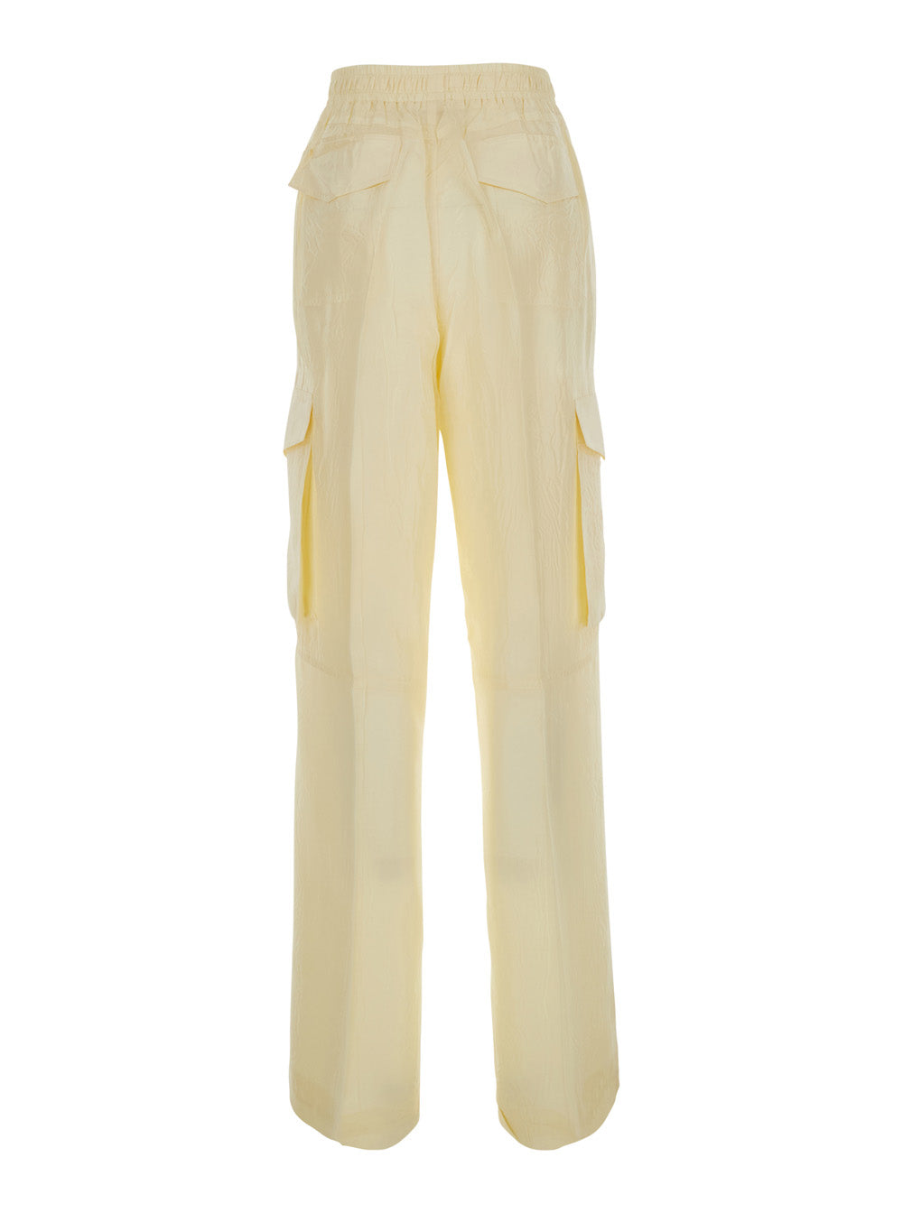 Phoebe Philo Women Yellow Pants With Elasticated Waist And Applied Cargo Pockets In Fabric For Women PHOEBE PHILO