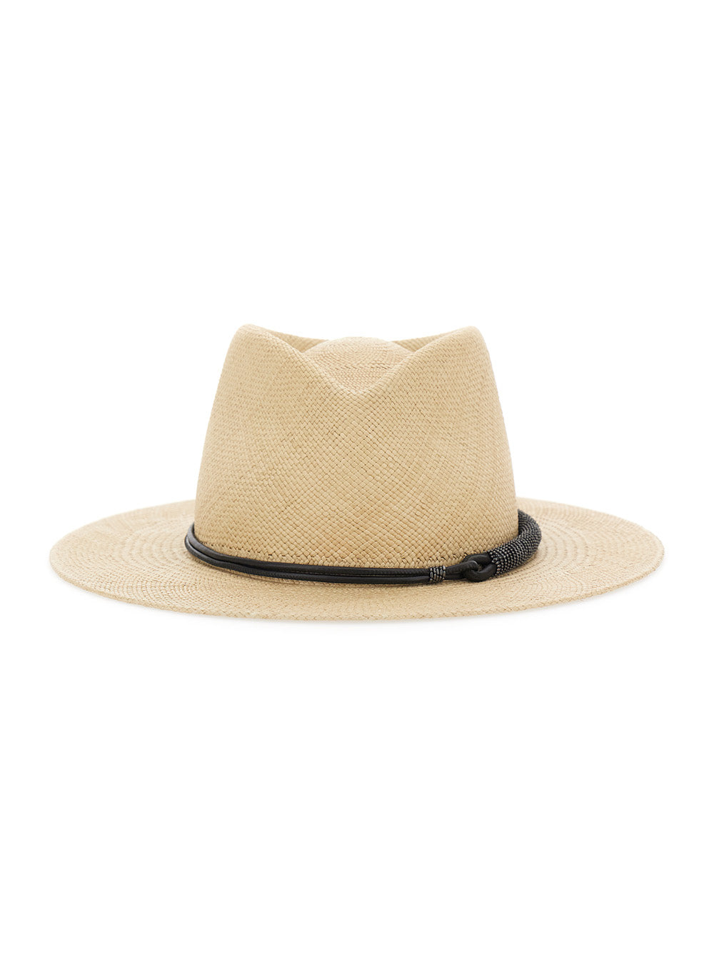 Brunello Cucinelli Women Beige Bucket Hat With Wide Brim And Ribbon Detail In Raffia For Women BRUNELLO CUCINELLI