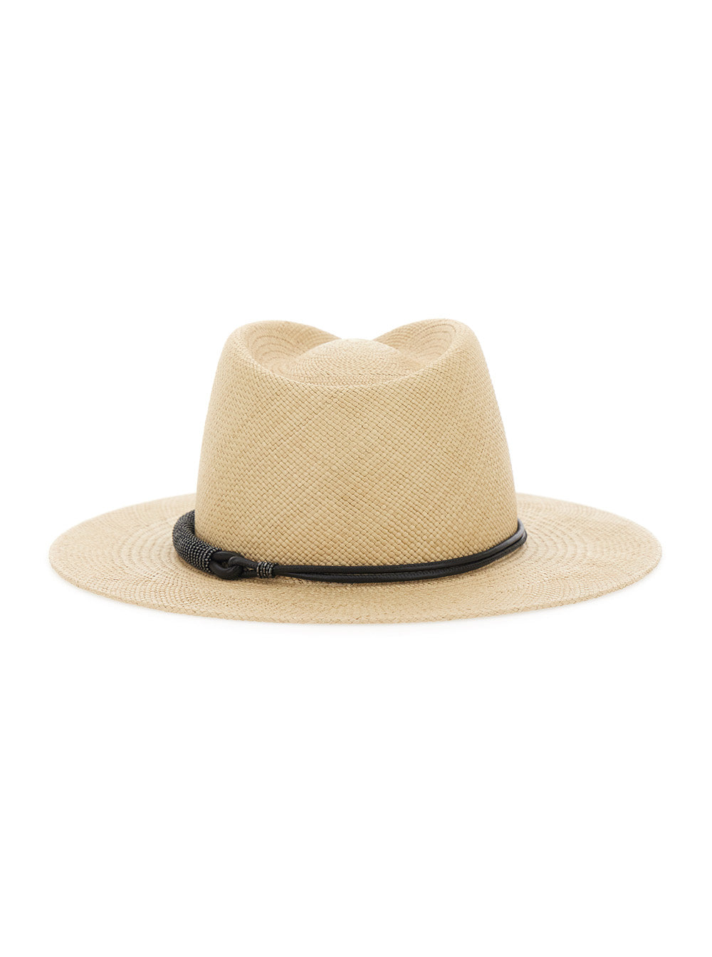 Brunello Cucinelli Women Beige Bucket Hat With Wide Brim And Ribbon Detail In Raffia For Women BRUNELLO CUCINELLI
