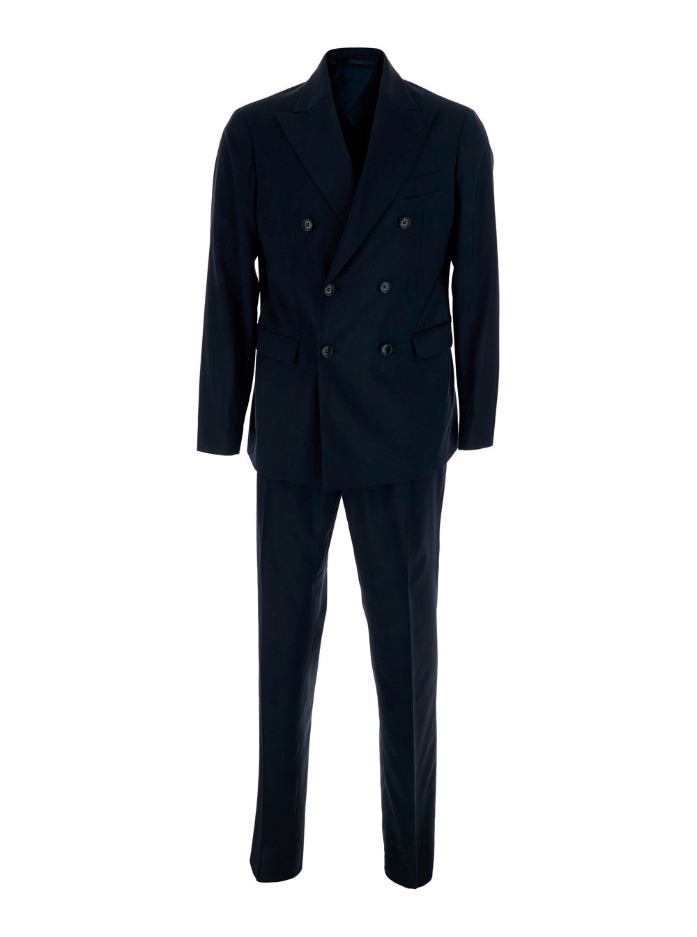 Leplain Men Double-Breasted Suit With Peak Revers Blue Man LEPLAIN