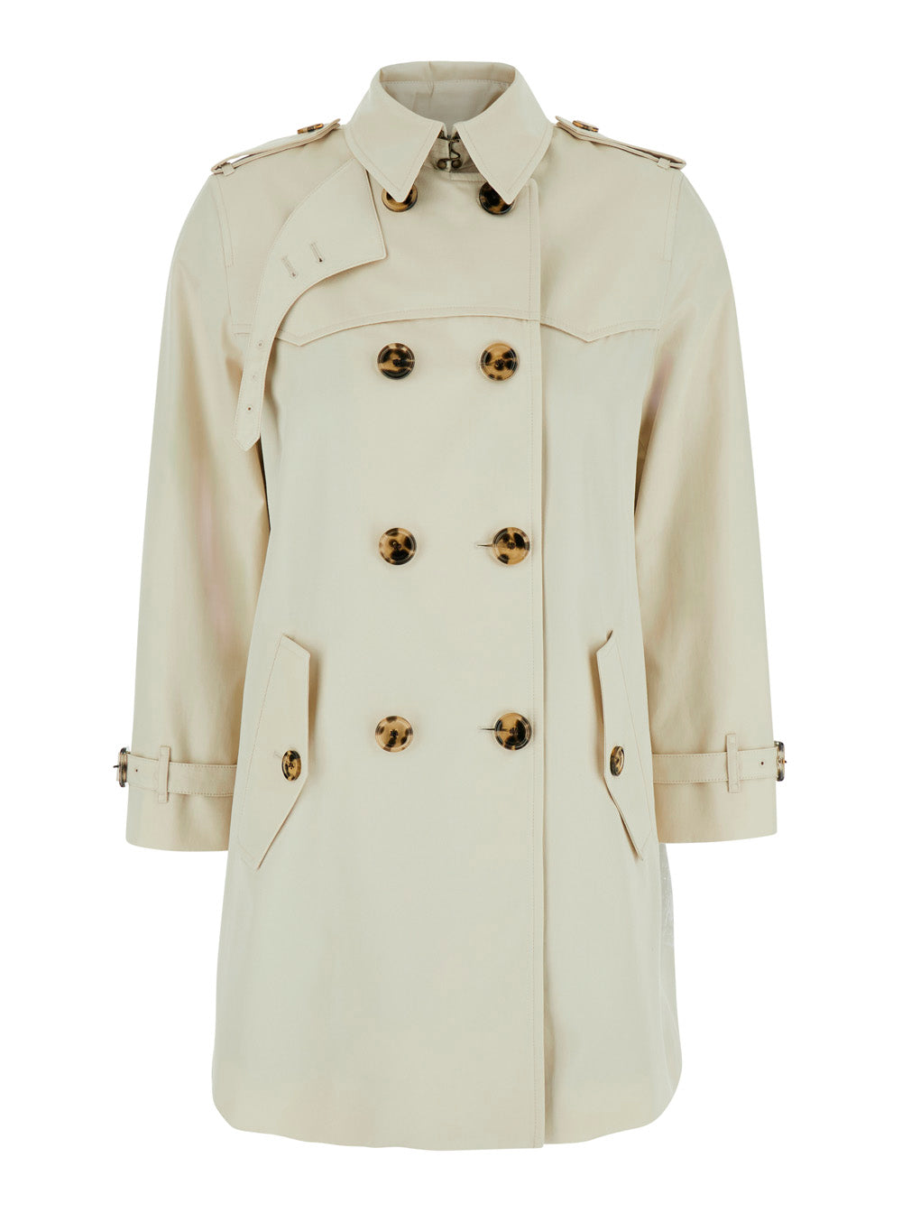 Burberry Women 'Summerside' Beige Trench Coat With Classic Collar And Ekd Patch On The Back In Cotton For Women BURBERRY