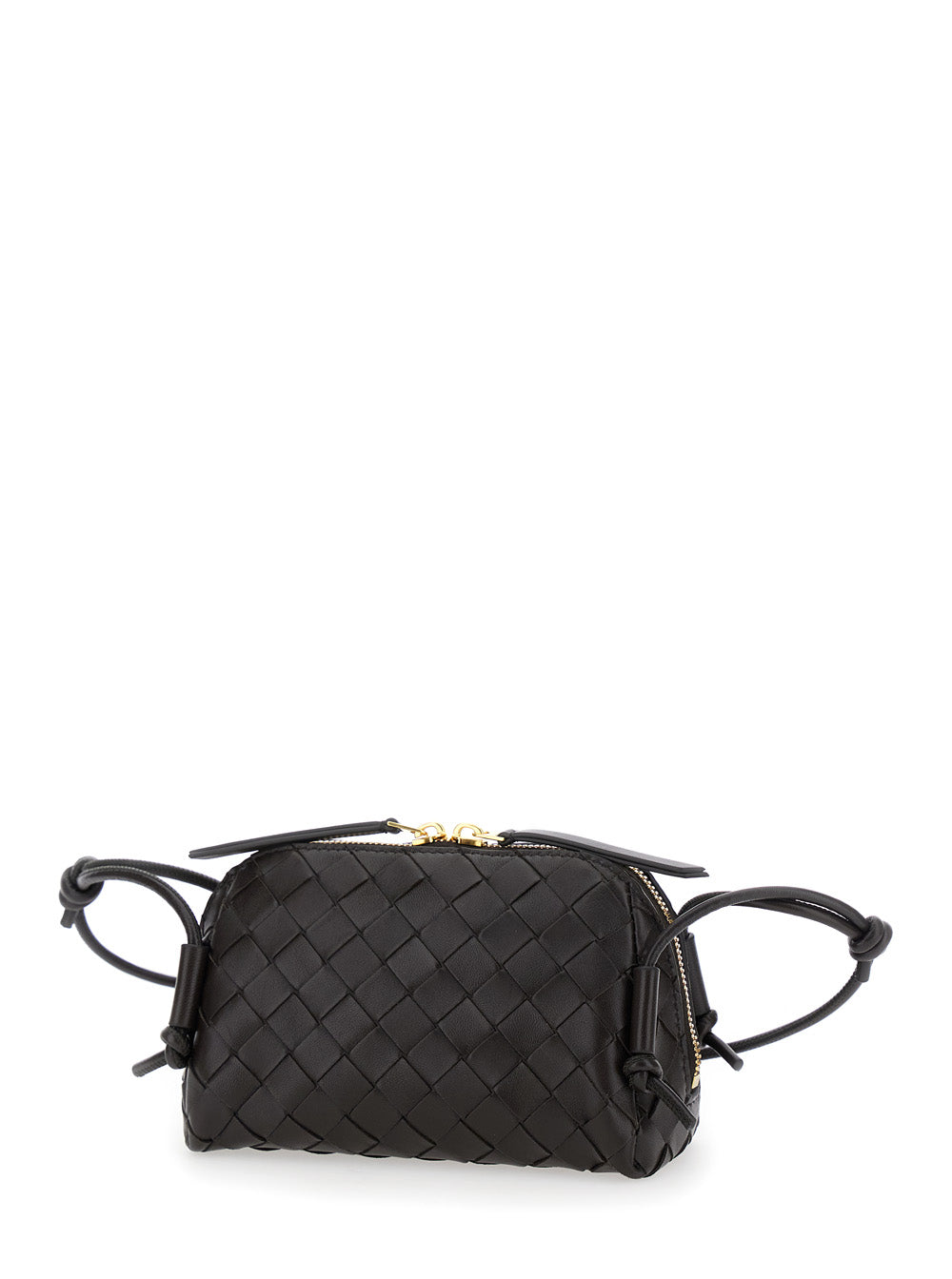 Bottega Veneta Women 'Concert' Brown Crossbody Bag With Adjustable Strap And Intreccio Motif In Suede For Women BOTTEGA VENETA