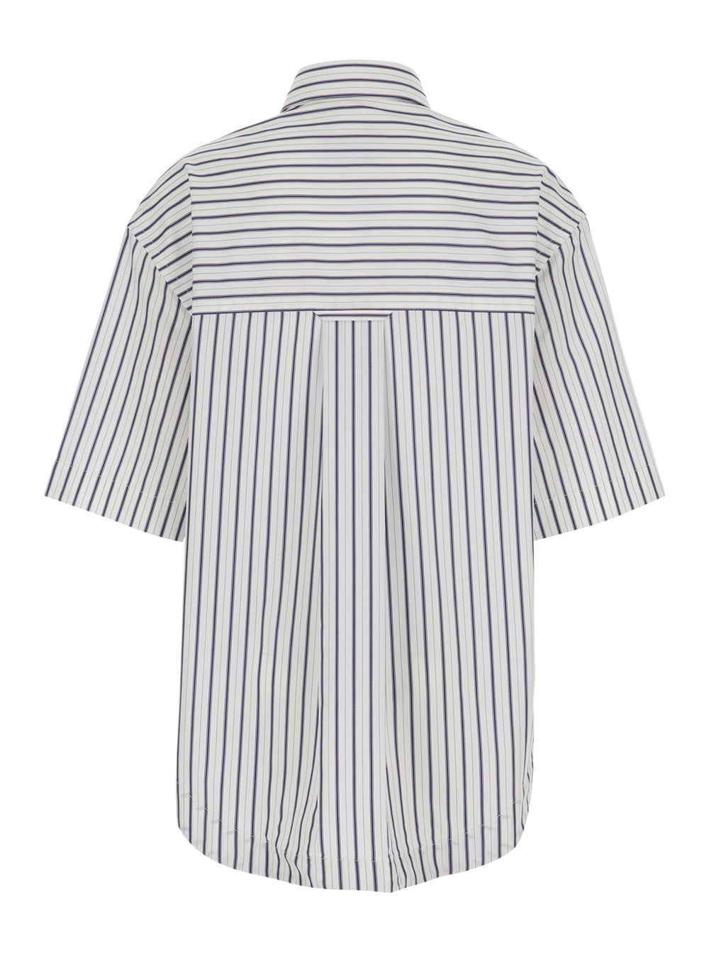 Ami Paris Women White Shirt With Classic Collar And All-Over Striped Pattern In Cotton For Women AMI PARIS