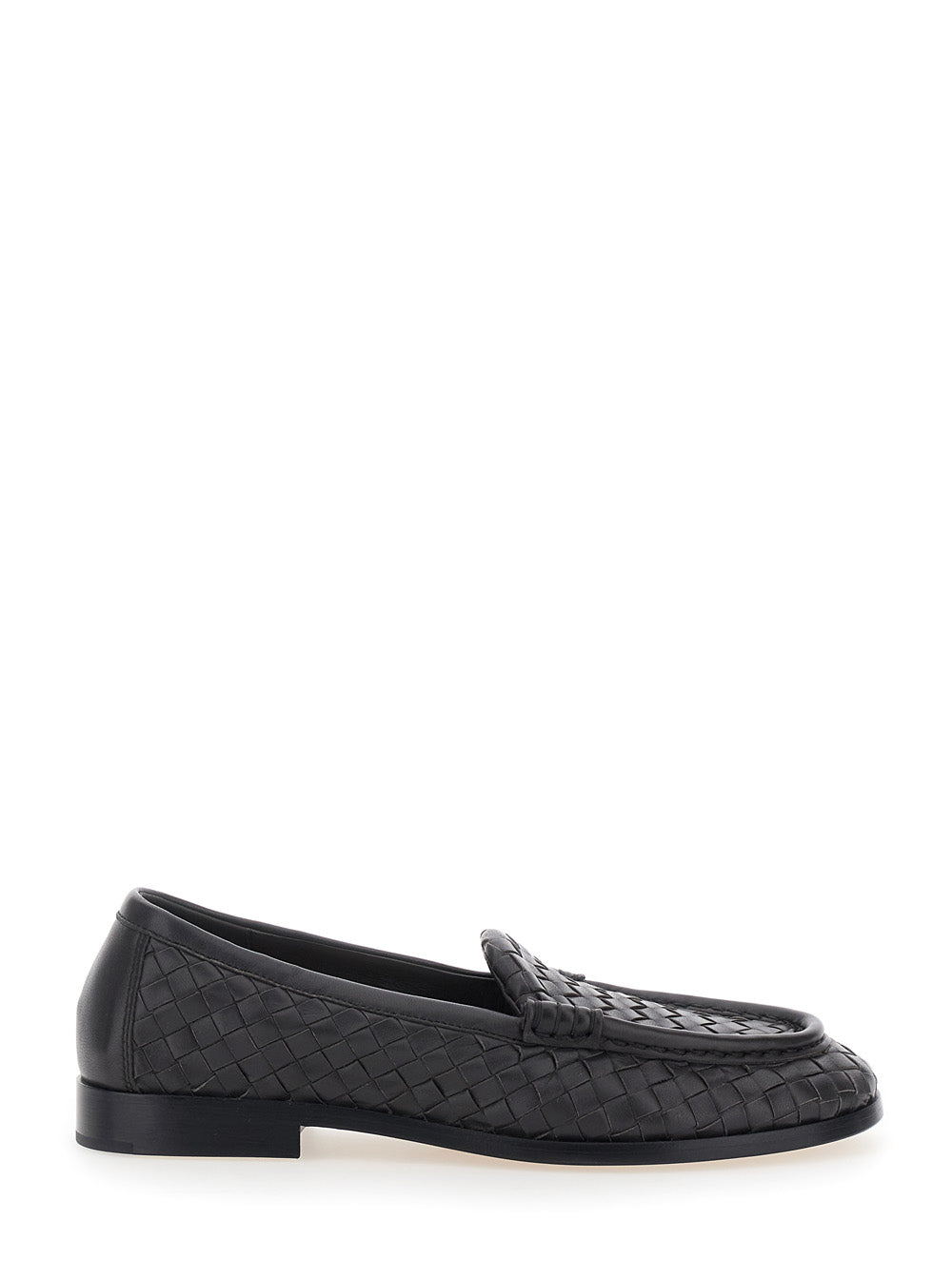 Bottega Veneta Women 'Silenzio' Brown Loafers With Rounded Toe And Intreccio Motif In Leather For Women BOTTEGA VENETA