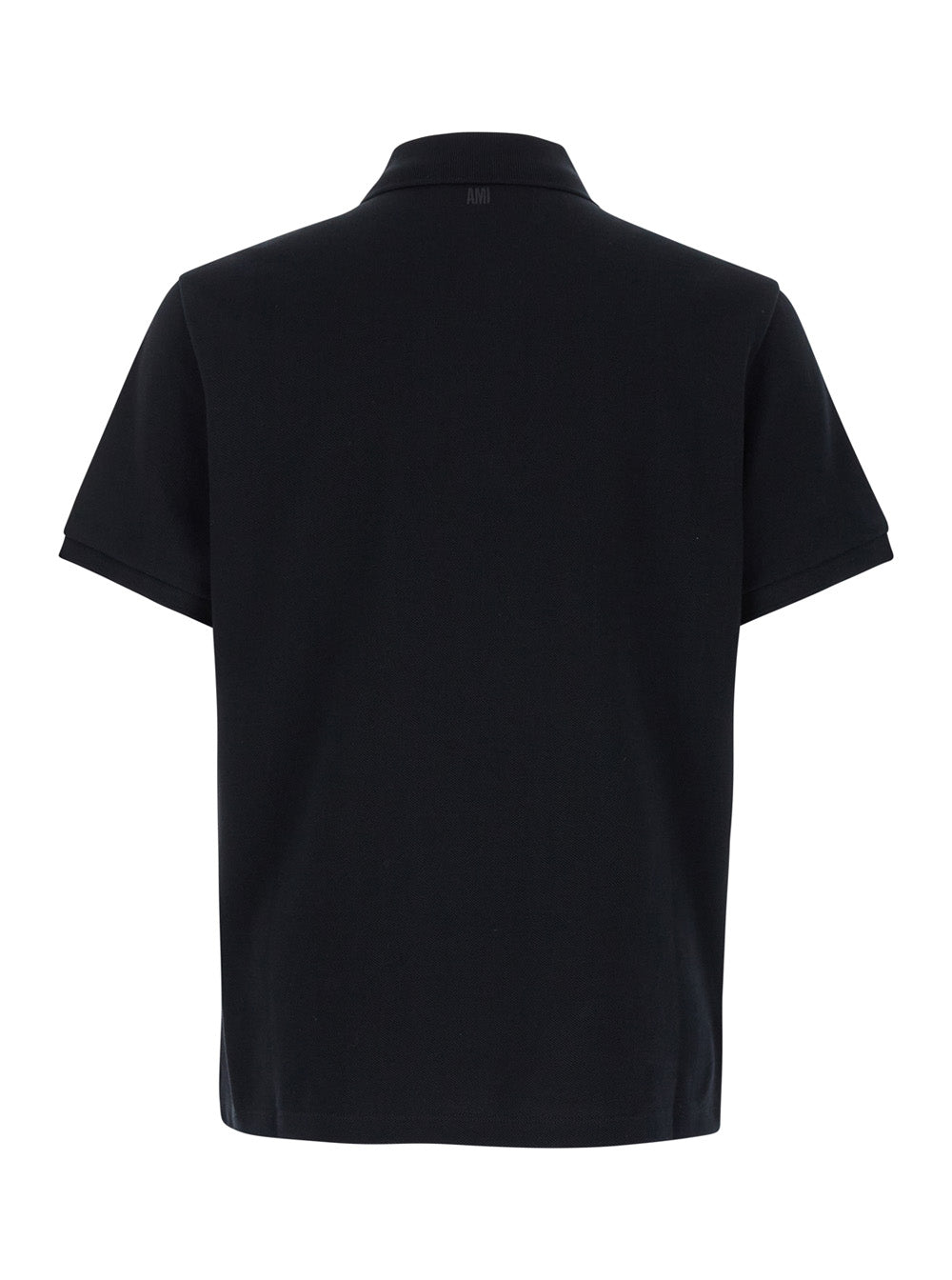 Ami Paris Men Polo Shirt With Embroidered Adc Logo On The Front In Black Cotton For Men AMI PARIS