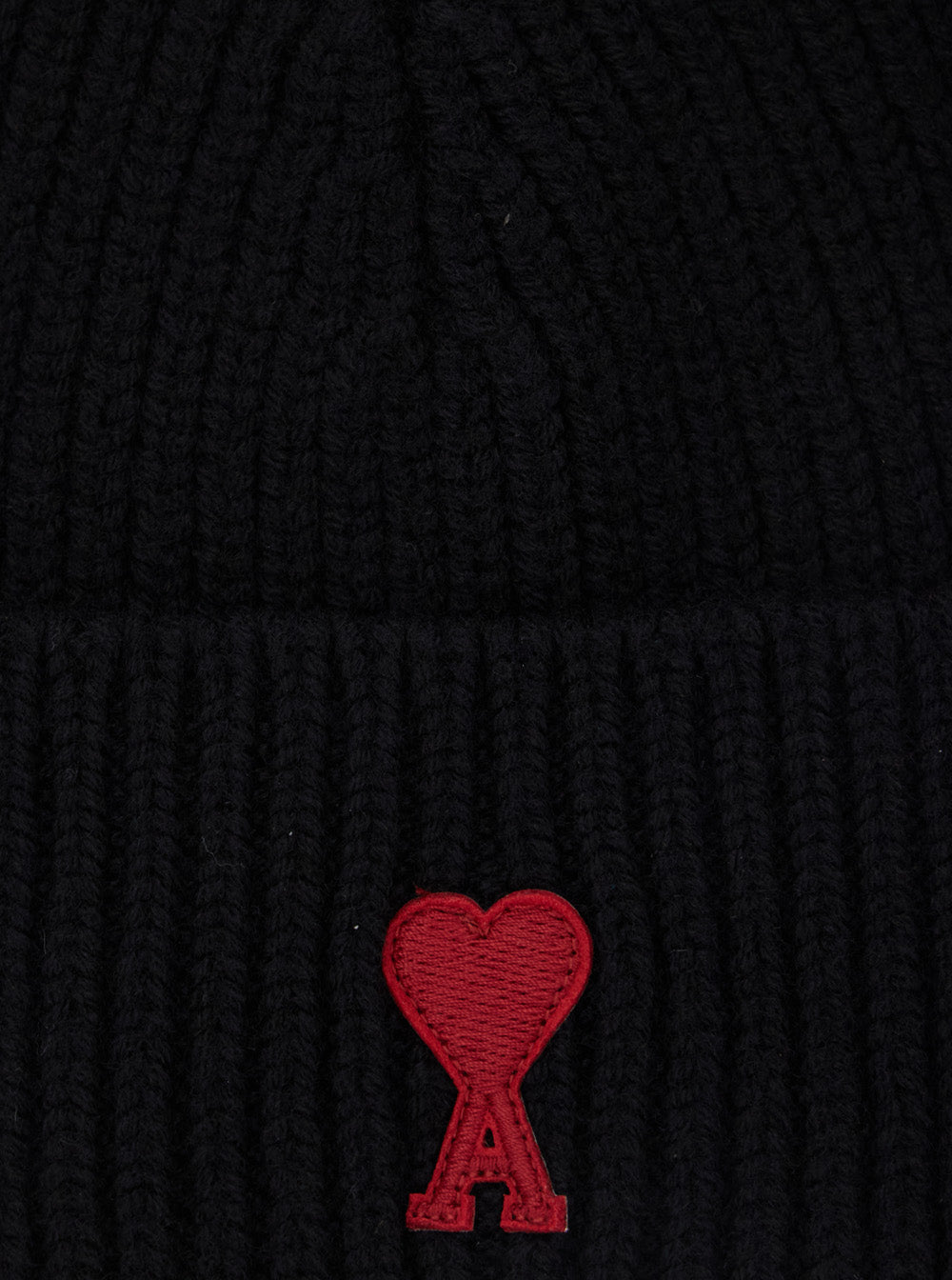 Ami Paris Men Black Wool Cap With Brim And Cuff For Men AMI PARIS