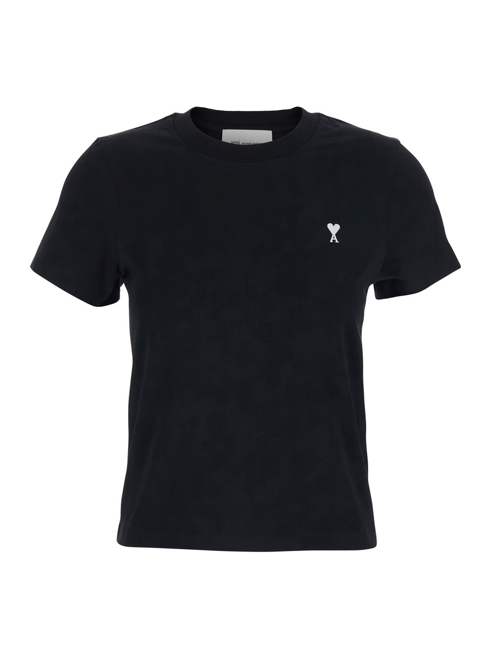 Ami Paris Women T-Shirt With Adc Embroidery On The Front In Black Cotton For Women AMI PARIS