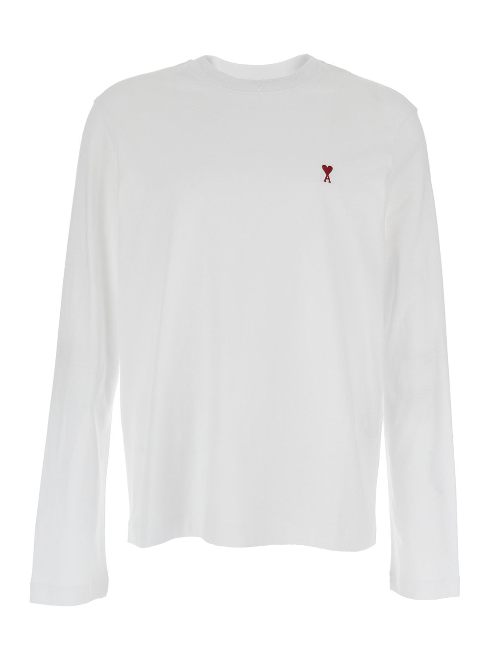 Ami Paris Men White Long-Sleeve T-Shirt With Logo On The Front In Cotton Man AMI PARIS