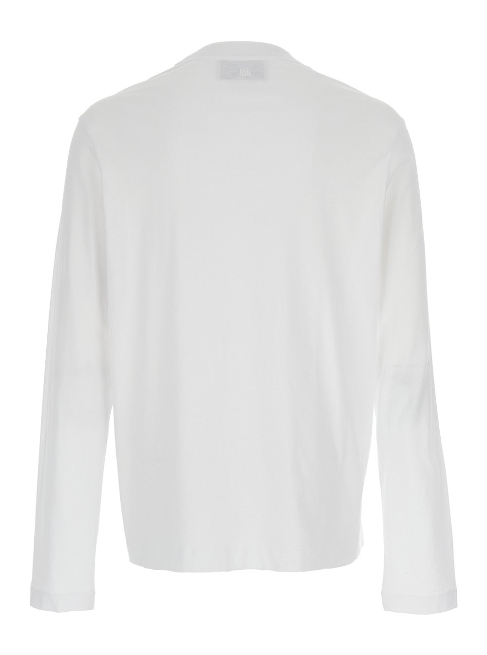 Ami Paris Men White Long-Sleeve T-Shirt With Logo On The Front In Cotton Man AMI PARIS