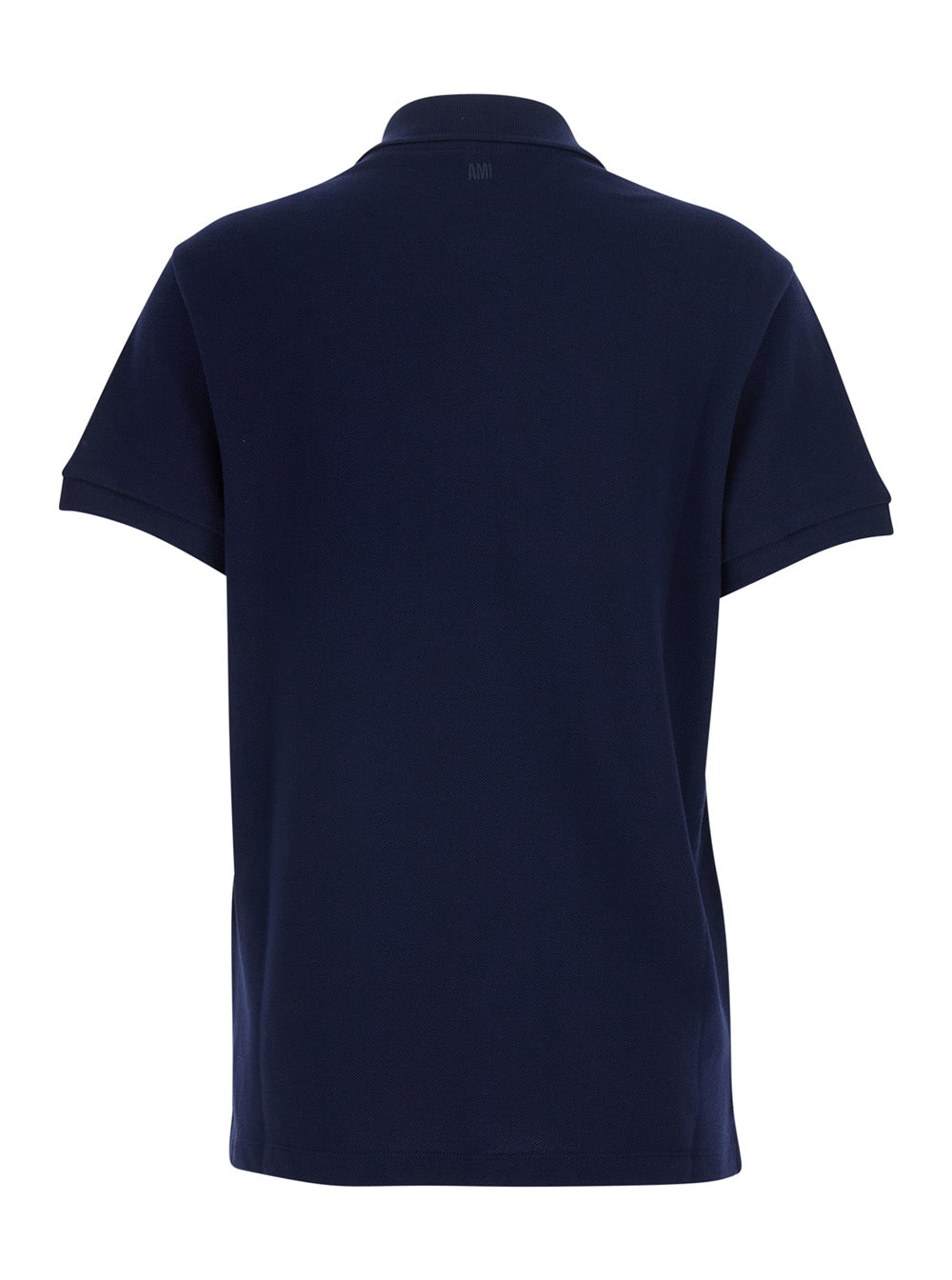 Ami Paris Men Polo With Classic Collar And Adc Embroidery On The Front In Blue Cotton For Women AMI PARIS