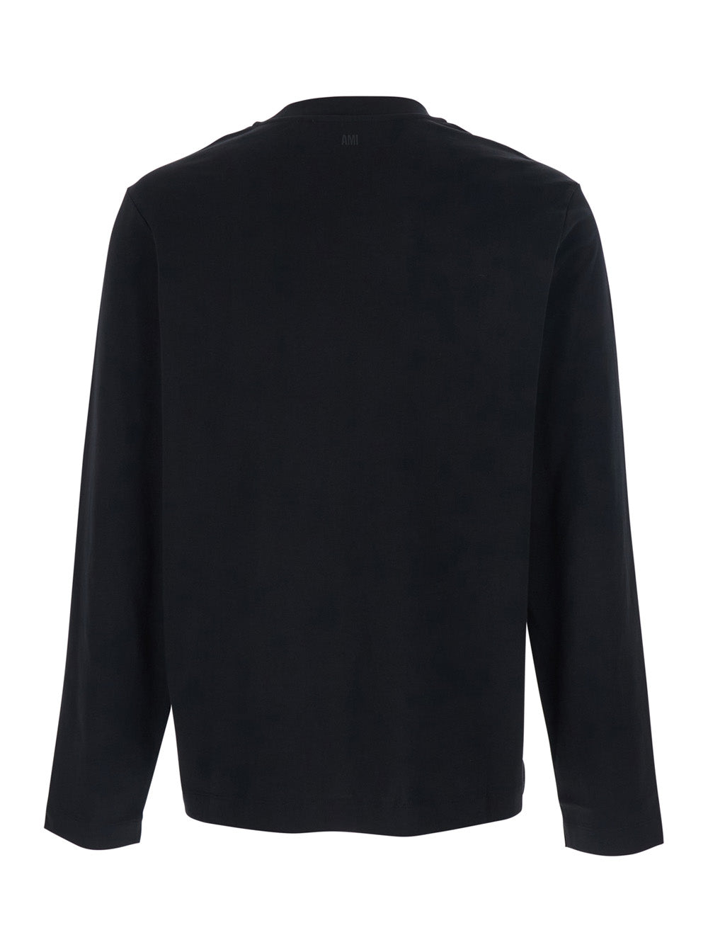 Ami Paris Men Long Sleeve T-Shirt With Ami De Coeur Logo On The Front In Black Cotton For Men AMI PARIS