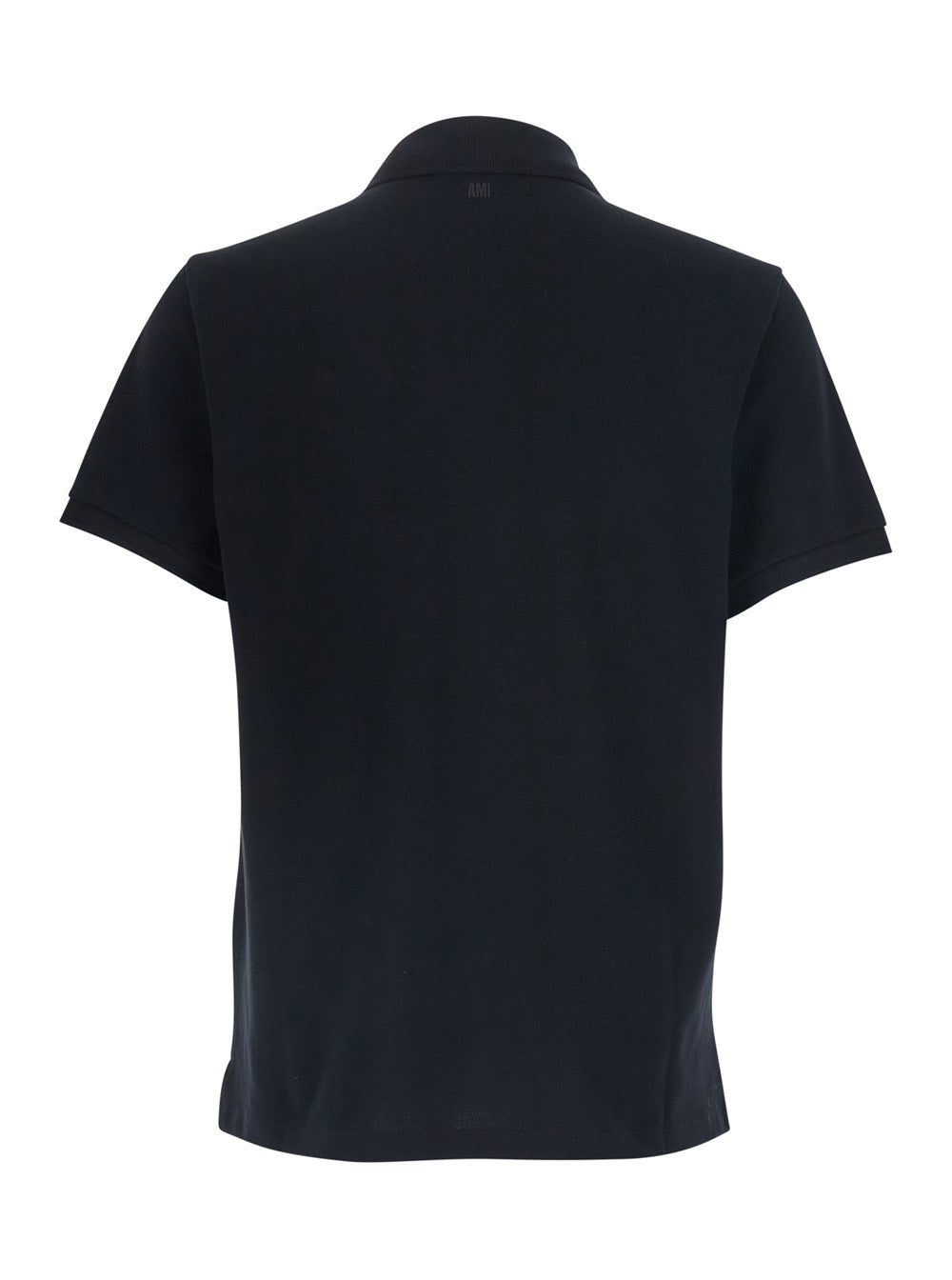 Ami Paris Men Polo Shirt With Ami De Coeur Logo Embroidered On The Front In Black Cotton For Men AMI PARIS