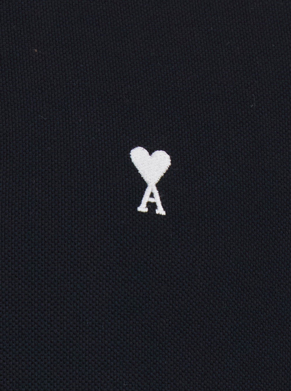Ami Paris Men Polo Shirt With Ami De Coeur Logo Embroidered On The Front In Black Cotton For Men AMI PARIS