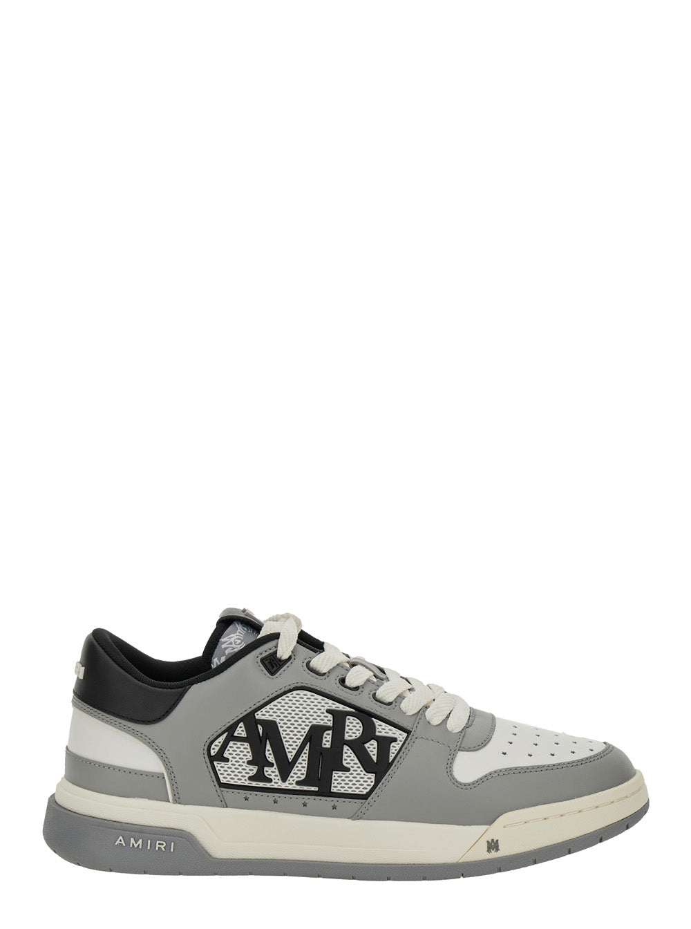 Amiri Men Sneaker 'Classic Low' With Maxi Logo On The Side And Logo Patch On The Tongue In Gray Leather Men AMIRI