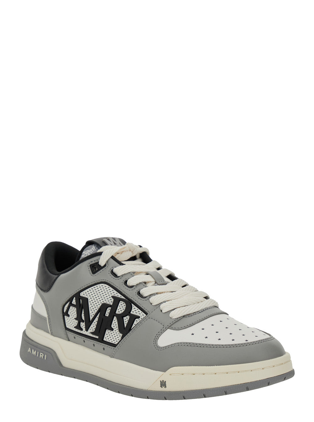 Amiri Men Sneaker 'Classic Low' With Maxi Logo On The Side And Logo Patch On The Tongue In Gray Leather Men AMIRI