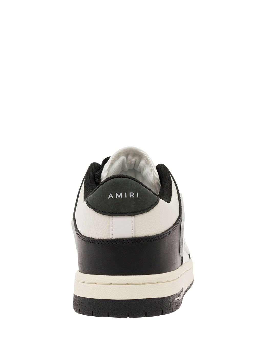 Amiri Men Sneaker 'Skel Top Low' With Skeleton Applications In White And Black Leather For Men AMIRI