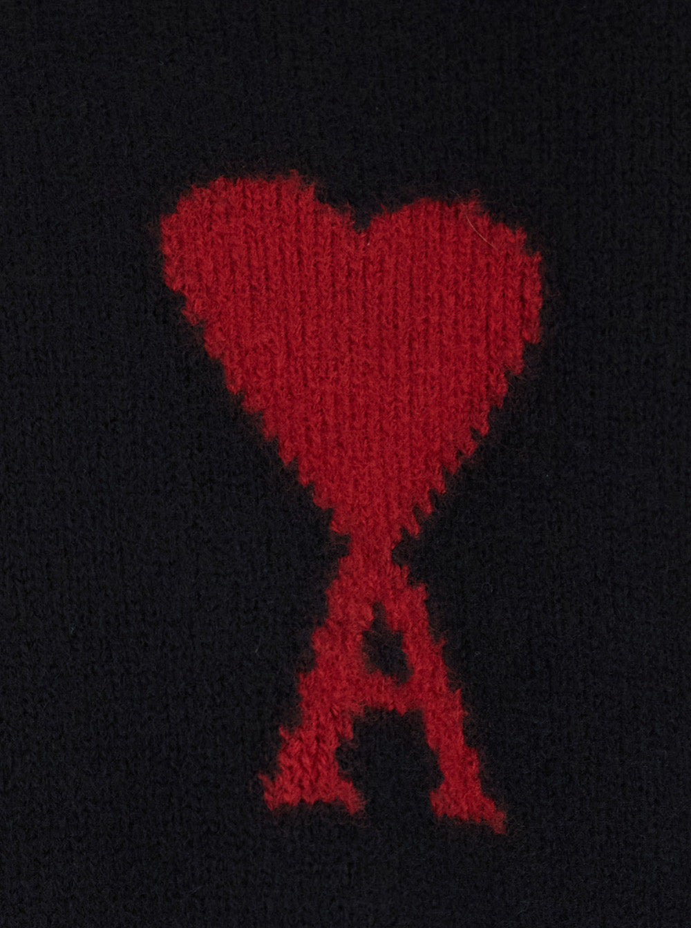 Ami Paris Men Crewneck Sweater With Adc Embroidery On The Front In Black Wool For Men AMI PARIS