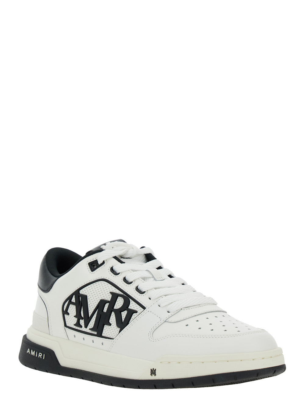 Amiri Men Low Top Sneakers With Logo Patch On The Side And Contrasting Heel With Leather Logo Lettering For Men AMIRI