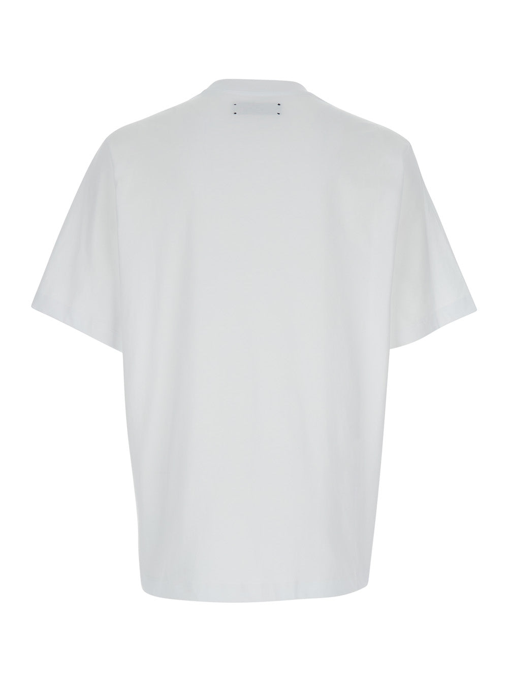 Amiri Men Crew Neck T-Shirt With Logo Lettering Print In White Cotton For Men AMIRI