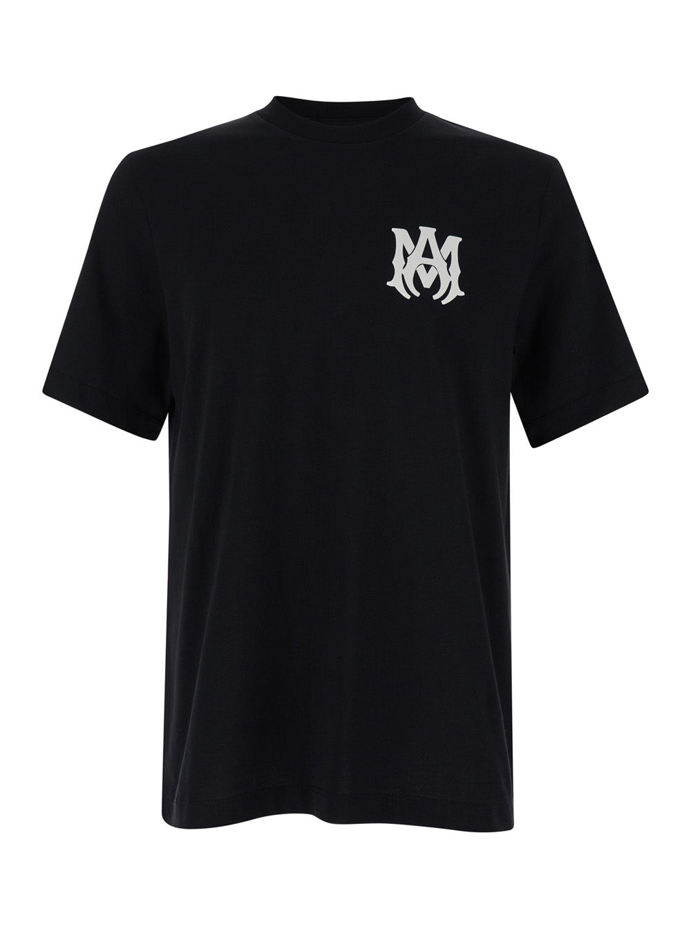 Amiri Men Black T-Shirt With Contrasting Monogram In Cotton Man AMIRI