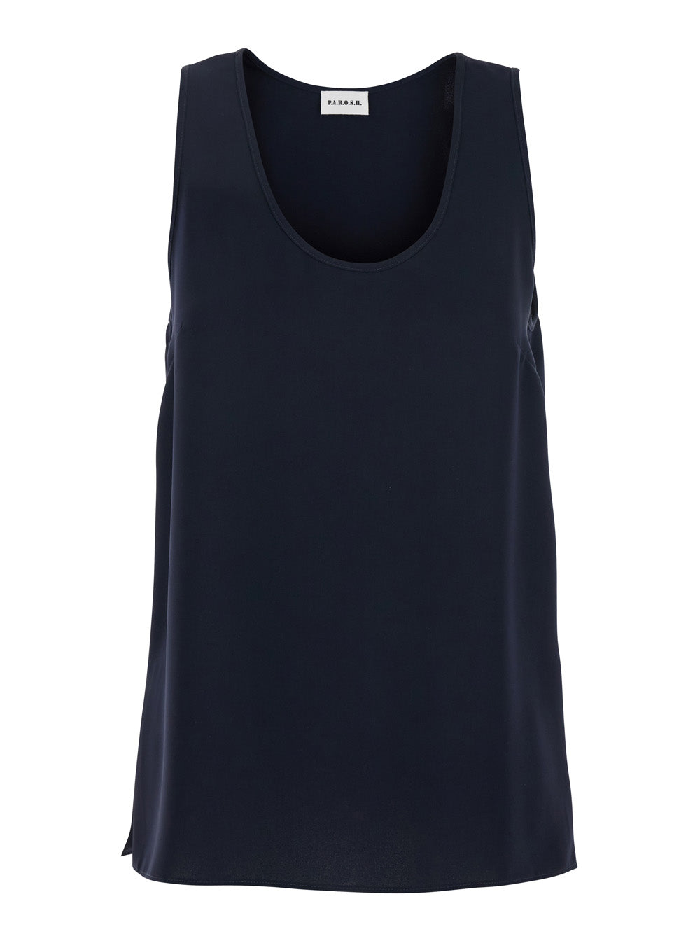 P.A.R.O.S.H. Women Blue Sleeveless Top With Round Neck In Fabric For Women P.A.R.O.S.H.