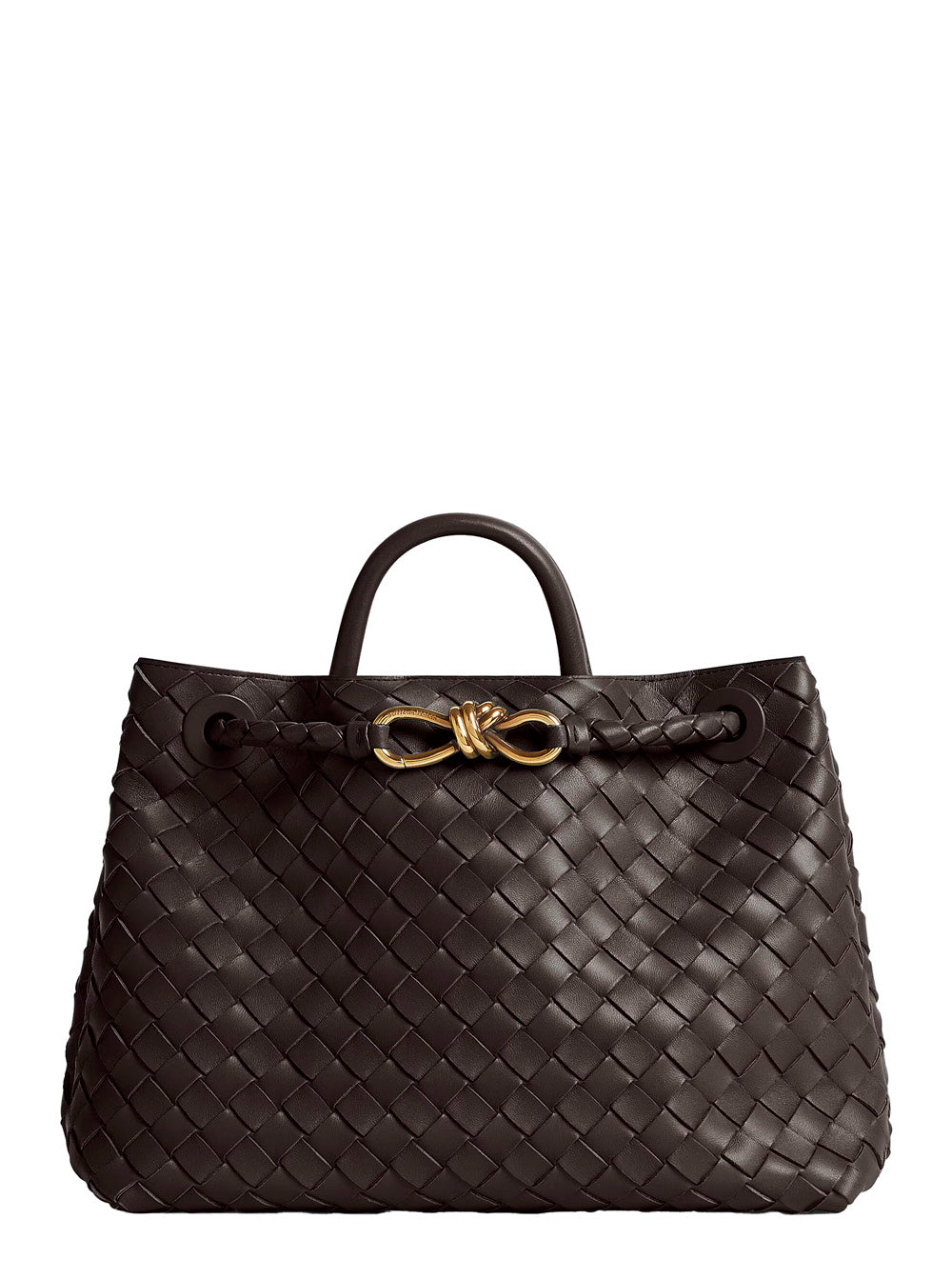 Bottega Veneta Women Handbag 'Andiamo' Medium With Knot Detail On The Front In Brown Leather For Women BOTTEGA VENETA