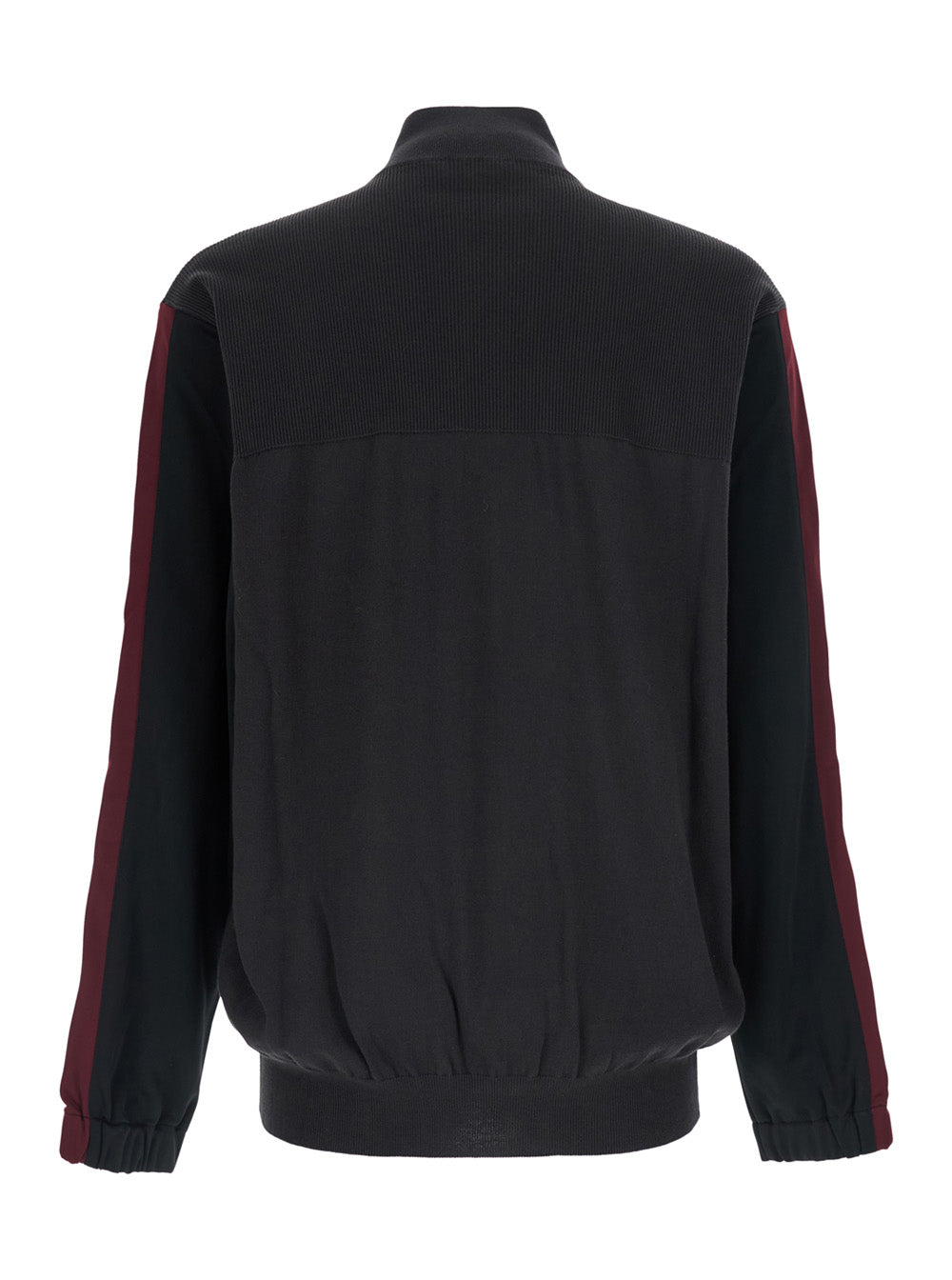 Balenciaga Men Black High-Neck Sweatshirt With Front Zip Closure And Logo Embroidery In Cotton For Men BALENCIAGA