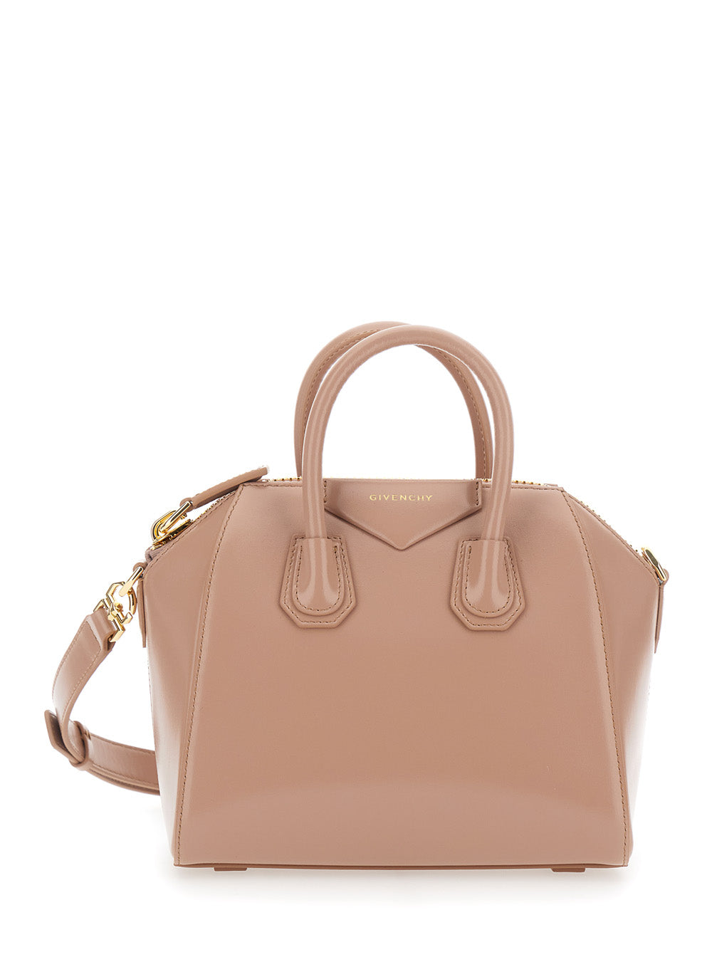 Givenchy Women 'Antigona' Pink Handbag With Laminated Logo In Leather Women GIVENCHY