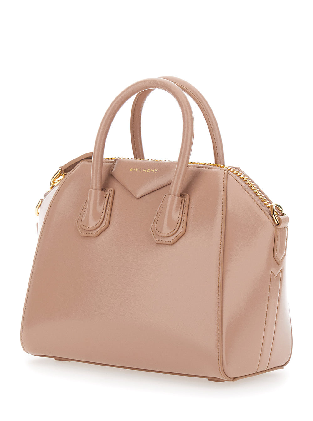 Givenchy Women 'Antigona' Pink Handbag With Laminated Logo In Leather Women GIVENCHY
