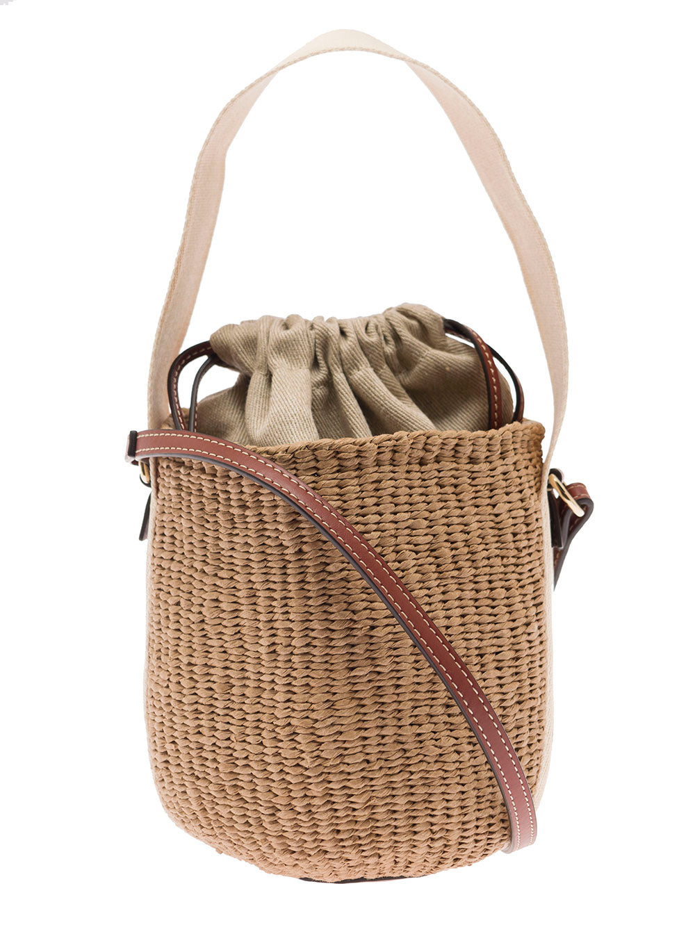 Chloé Women Beige Raffia 'Woody' Small Handbag CHLOE