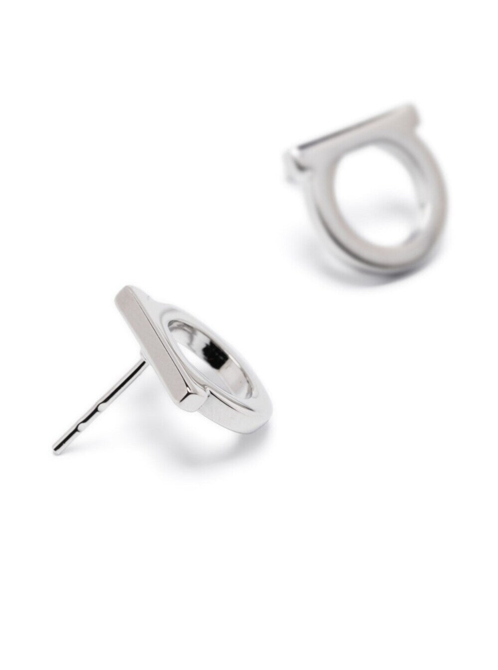Ferragamo Women Gancini Earrings With Silver-Colored Brass Plate For Women FERRAGAMO