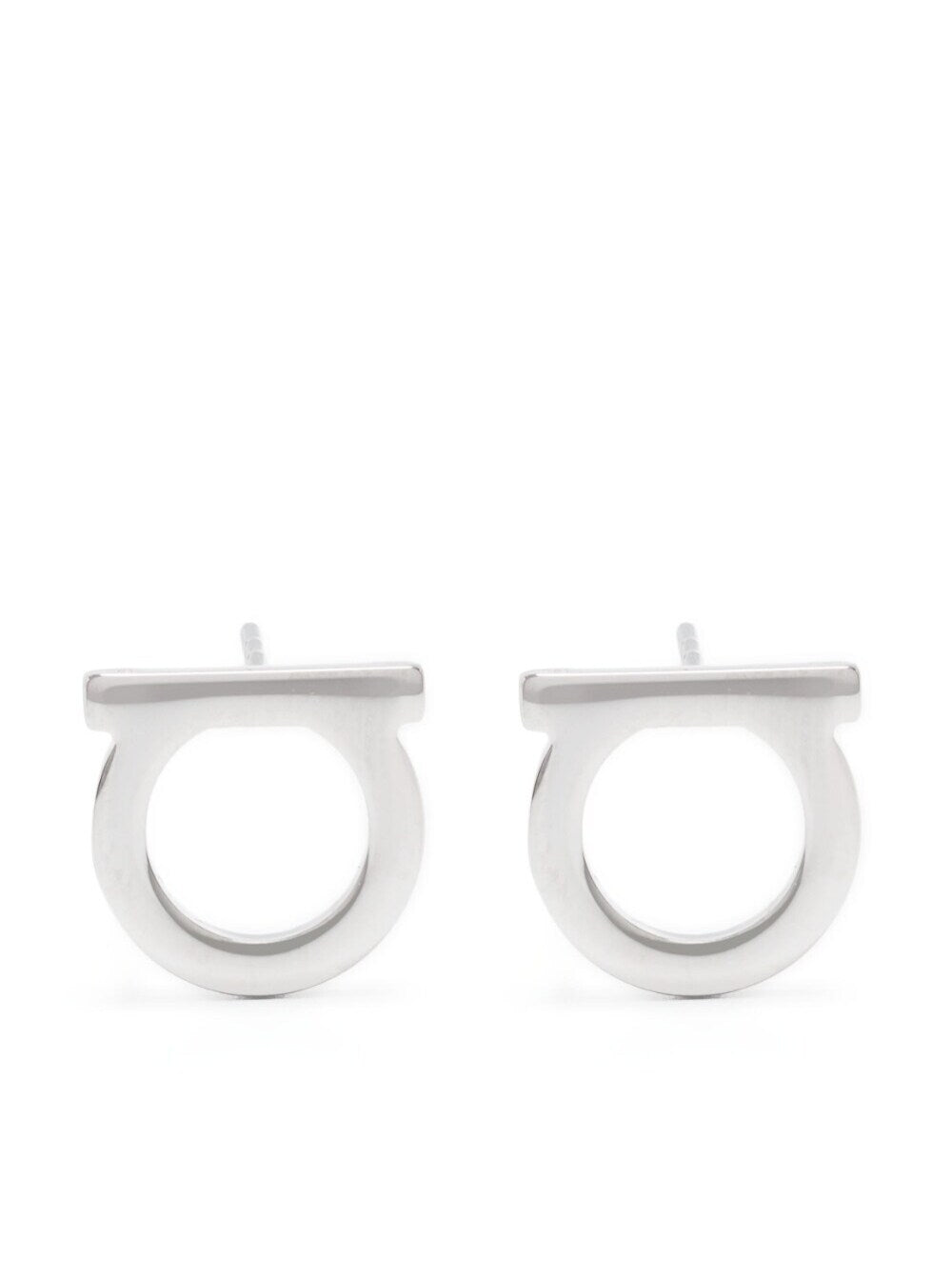 Ferragamo Women Gancini Earrings With Silver-Colored Brass Plate For Women FERRAGAMO