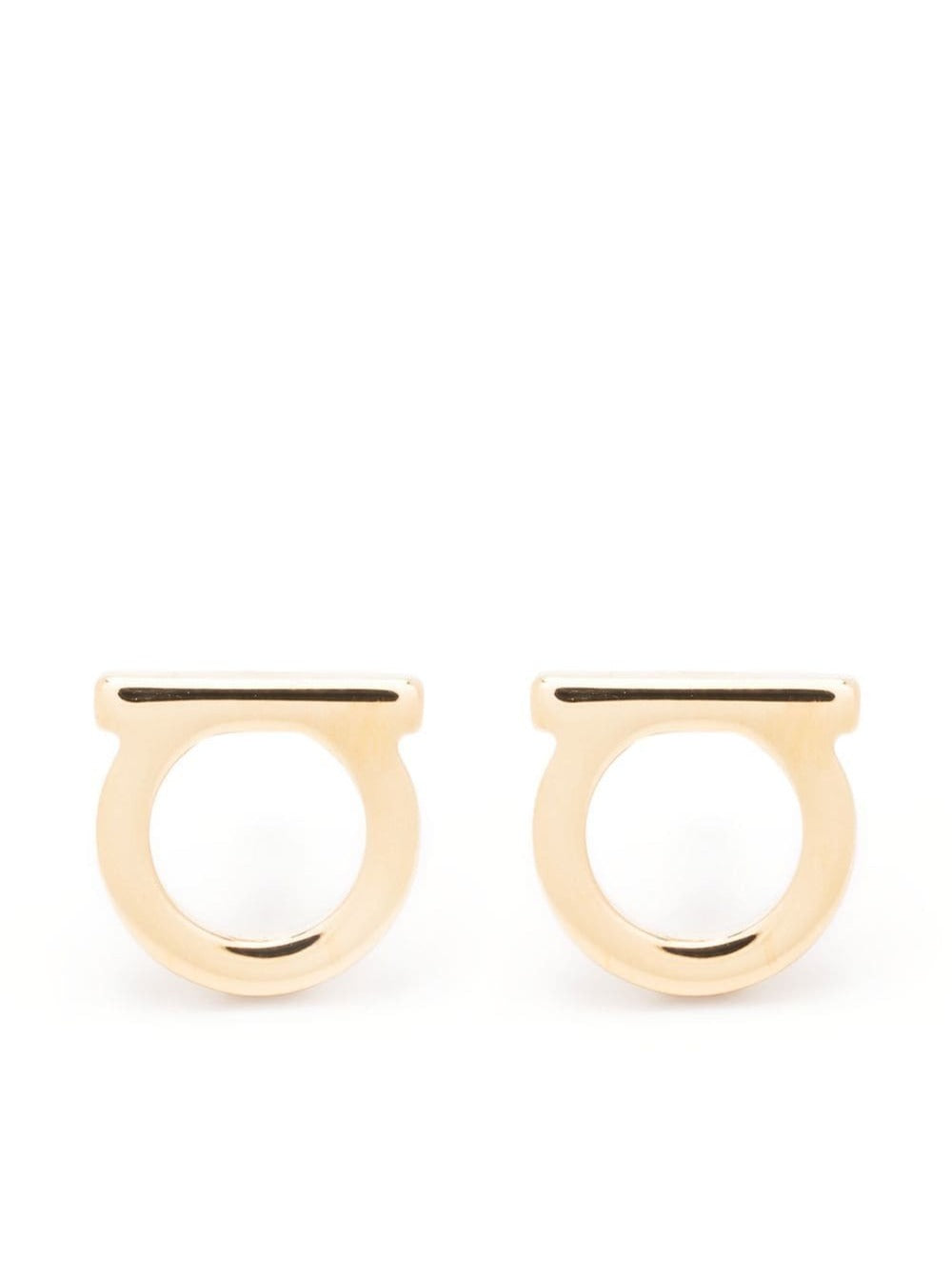 Ferragamo Women Gold-Colored Gancini Earrings In Brass Woman FERRAGAMO