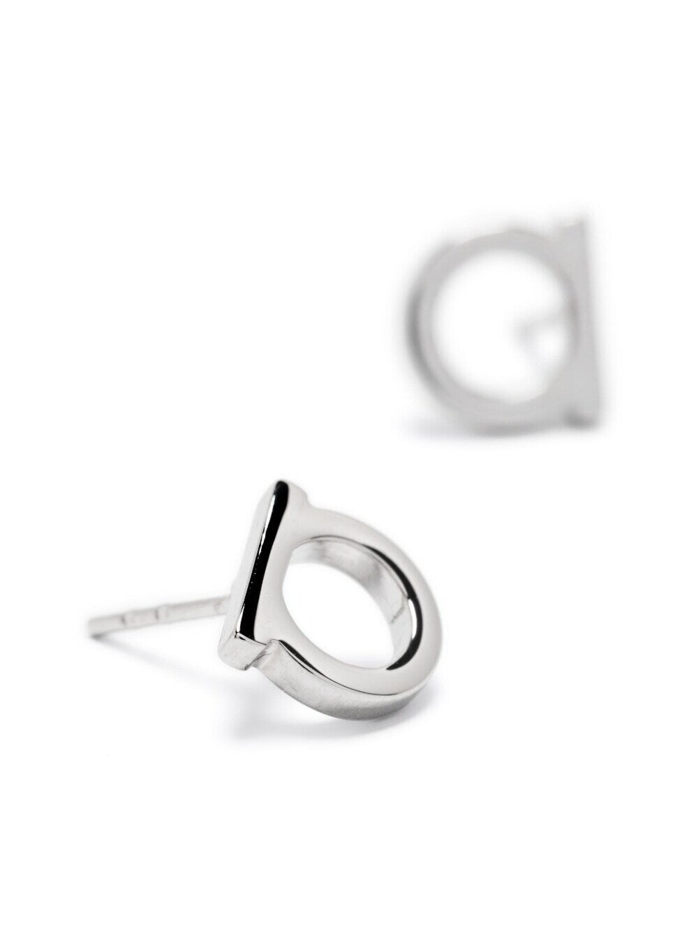 Ferragamo Women Gancini Earrings With Silver-Colored Brass Plate For Women FERRAGAMO