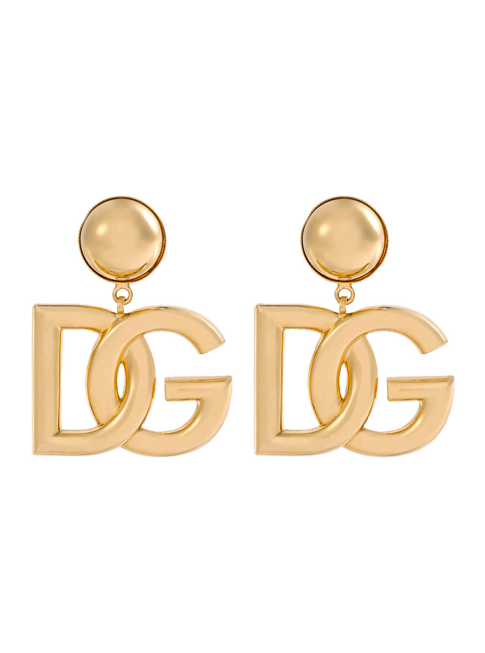 Dolce & Gabbana Women Earrings 'Pop' With Pendant With Logo And Clip Design In Metallic Brass For Women DOLCE & GABBANA