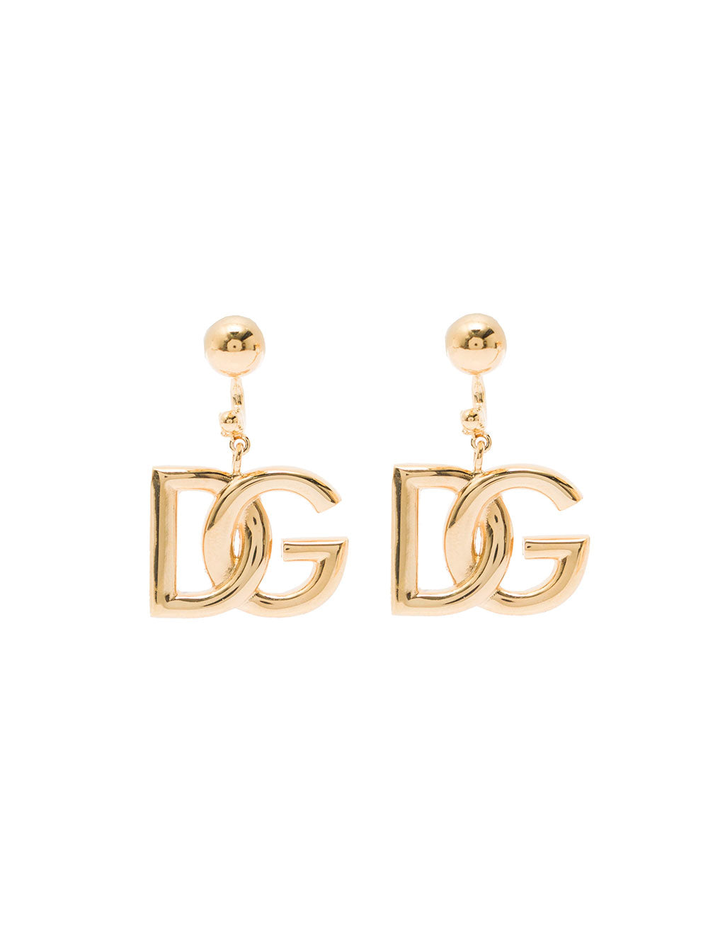 Dolce & Gabbana Women Gold Color Dg Logo Drop Earrings For Women DOLCE & GABBANA