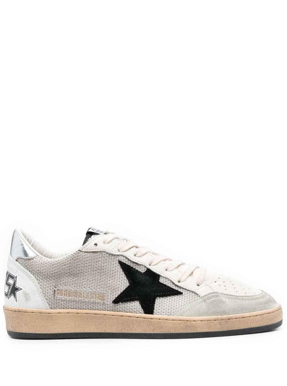 Golden Goose Men Sneakers Ballstar With Leather And Gray Tech Fabric Unisex