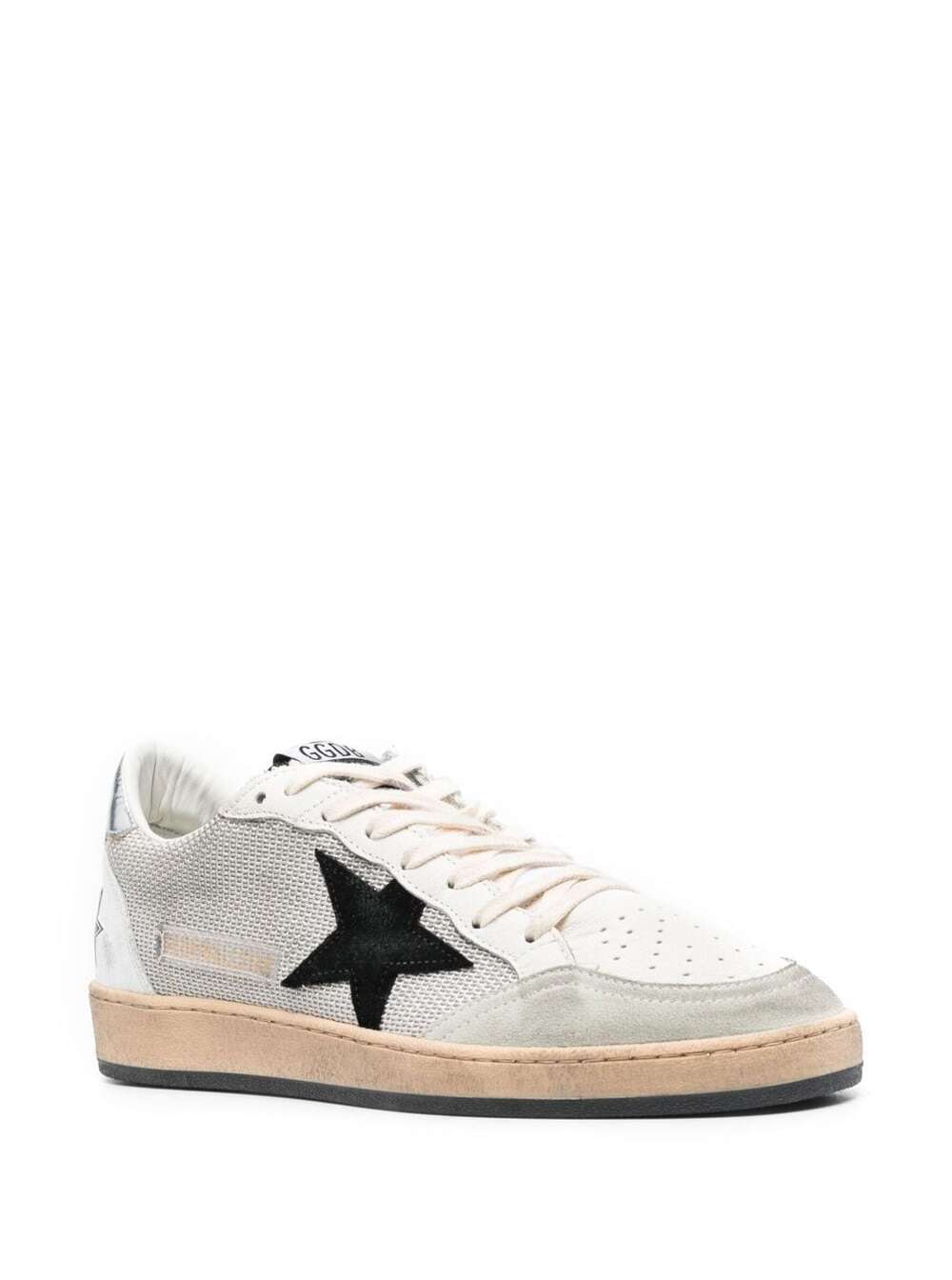 Golden Goose Men Sneakers Ballstar With Leather And Gray Tech Fabric Unisex