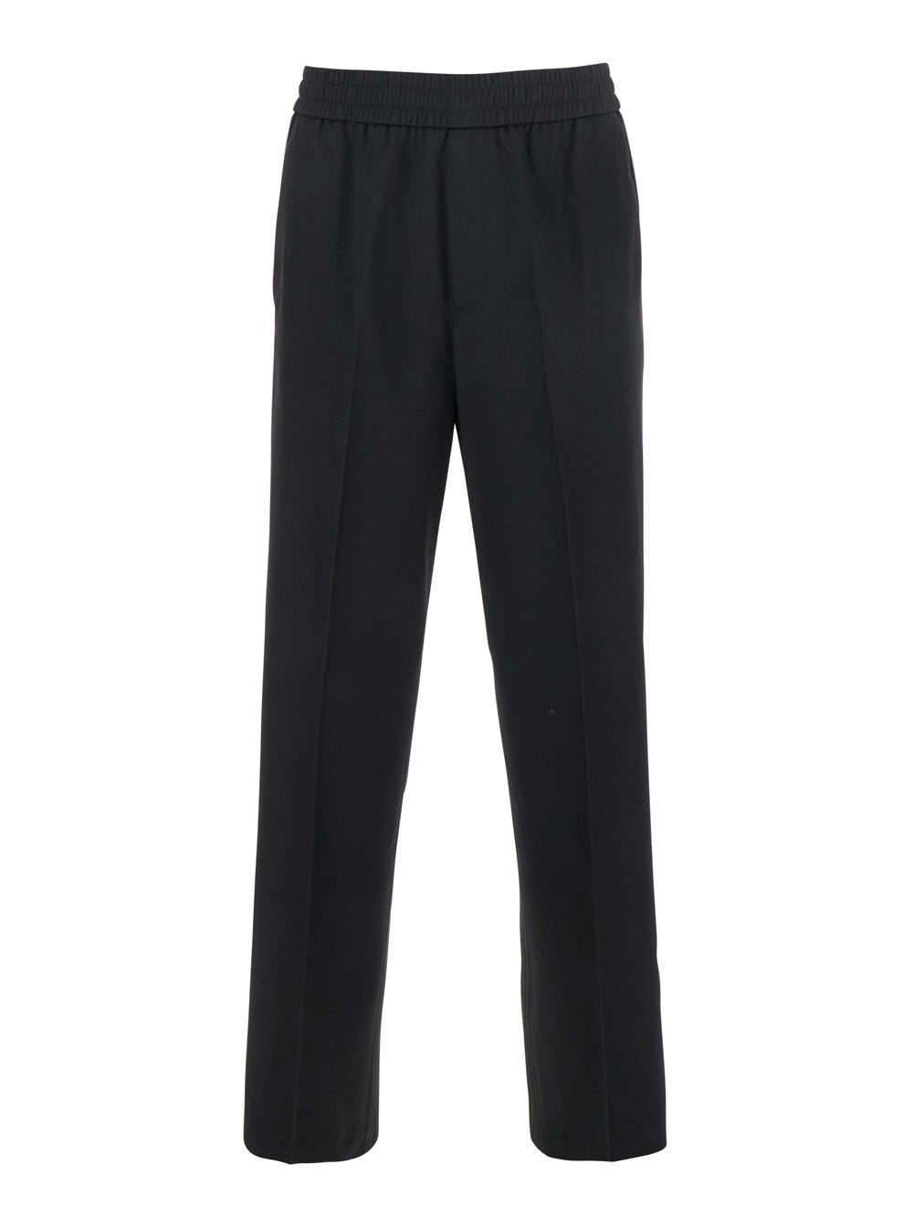 Golden Goose Men Joggers With Pockets And Ribbed Hems In Black Virgin Wool For Men GOLDEN GOOSE
